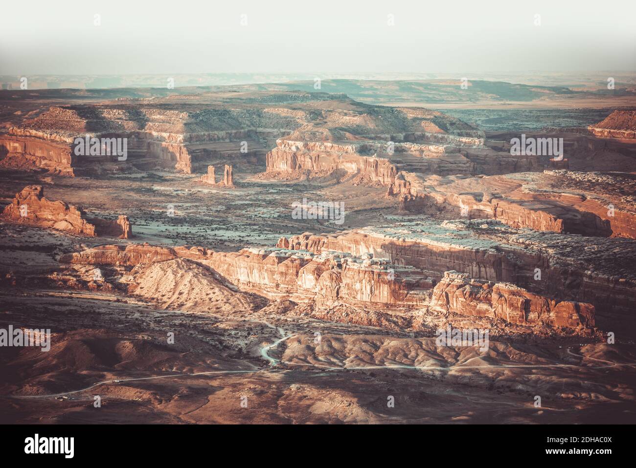 Luftaufnahme auf die Landschaft des Arche National Park, Utah Stockfoto