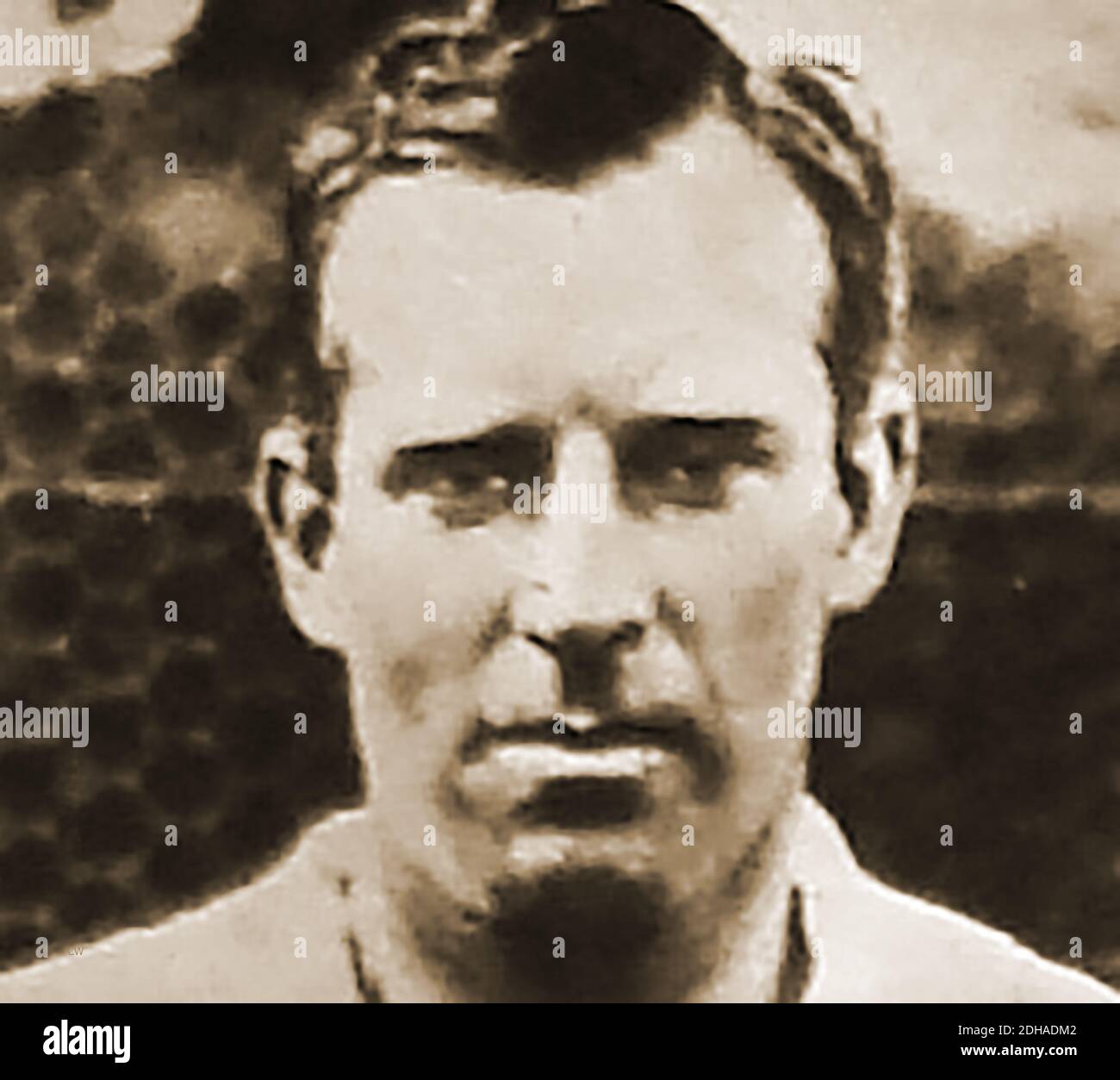 Ein Porträt EINES Wimbledon-Einzelchampions der Männer von F Wilding 1910-1913 -------- Anthony Frederick Wilding war am besten bekannt als Tony Wilding (1883 – 1915) und war ein neuseeländischer Welt Nr.1 Tennisspieler. Er gilt als der erste Tennis-Superstar der Welt. Als Soldat wurde er während des Ersten Weltkriegs in Aktion getötet Stockfoto