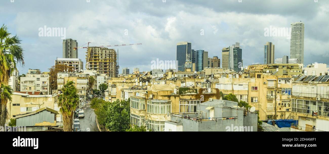 Tel Aviv Downtown Aerial View, Israel Stockfoto