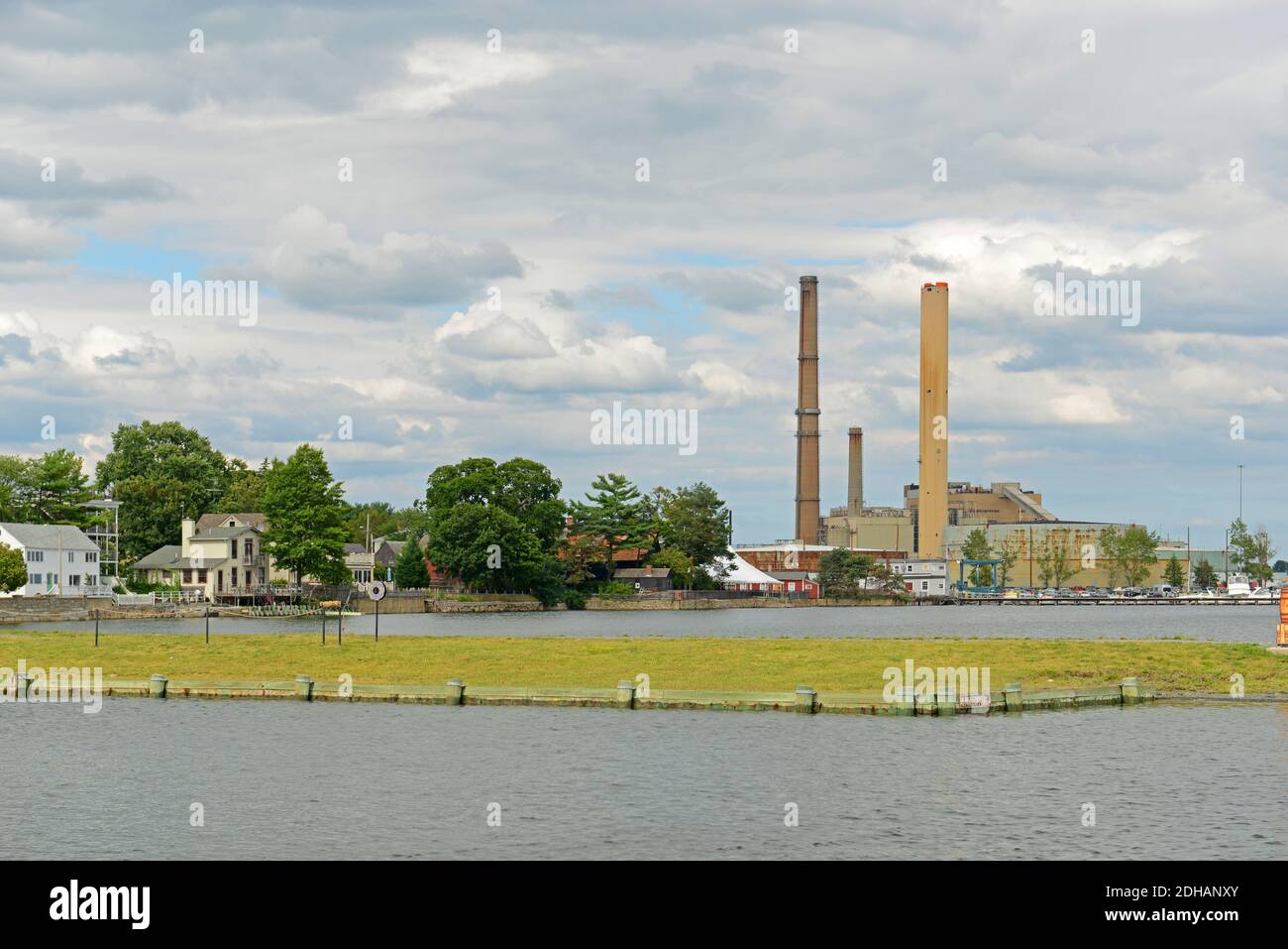 Harbor Power Station an der Küste von Salem, Massachusetts, USA. Stockfoto