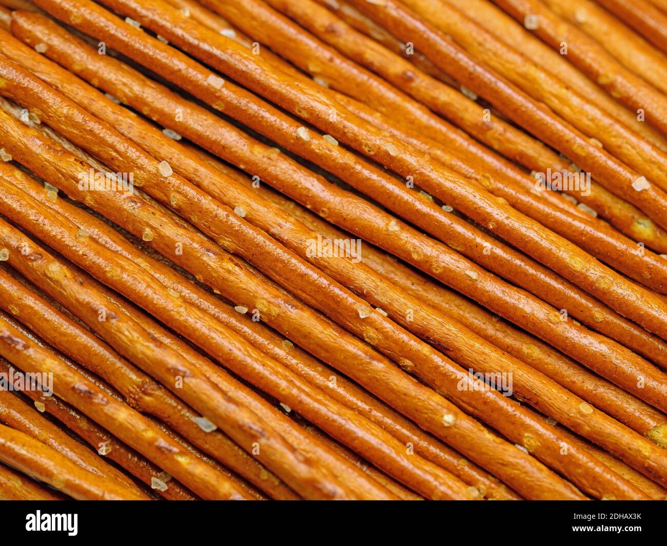 Brezel klebt in einer Nahaufnahme Stockfoto