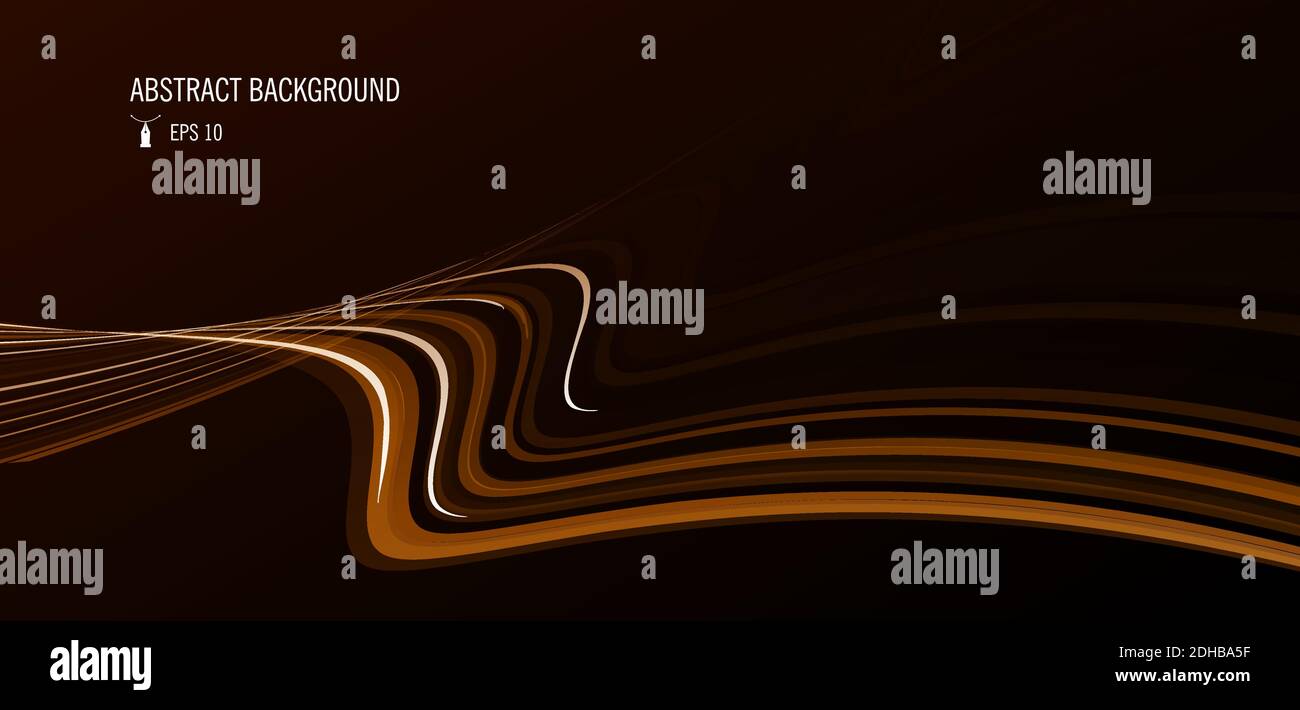 Abstraktes Design-Element, Linien bilden 3d-Streifenform gekrümmt, grafisches Design Banner-Element Stock Vektor