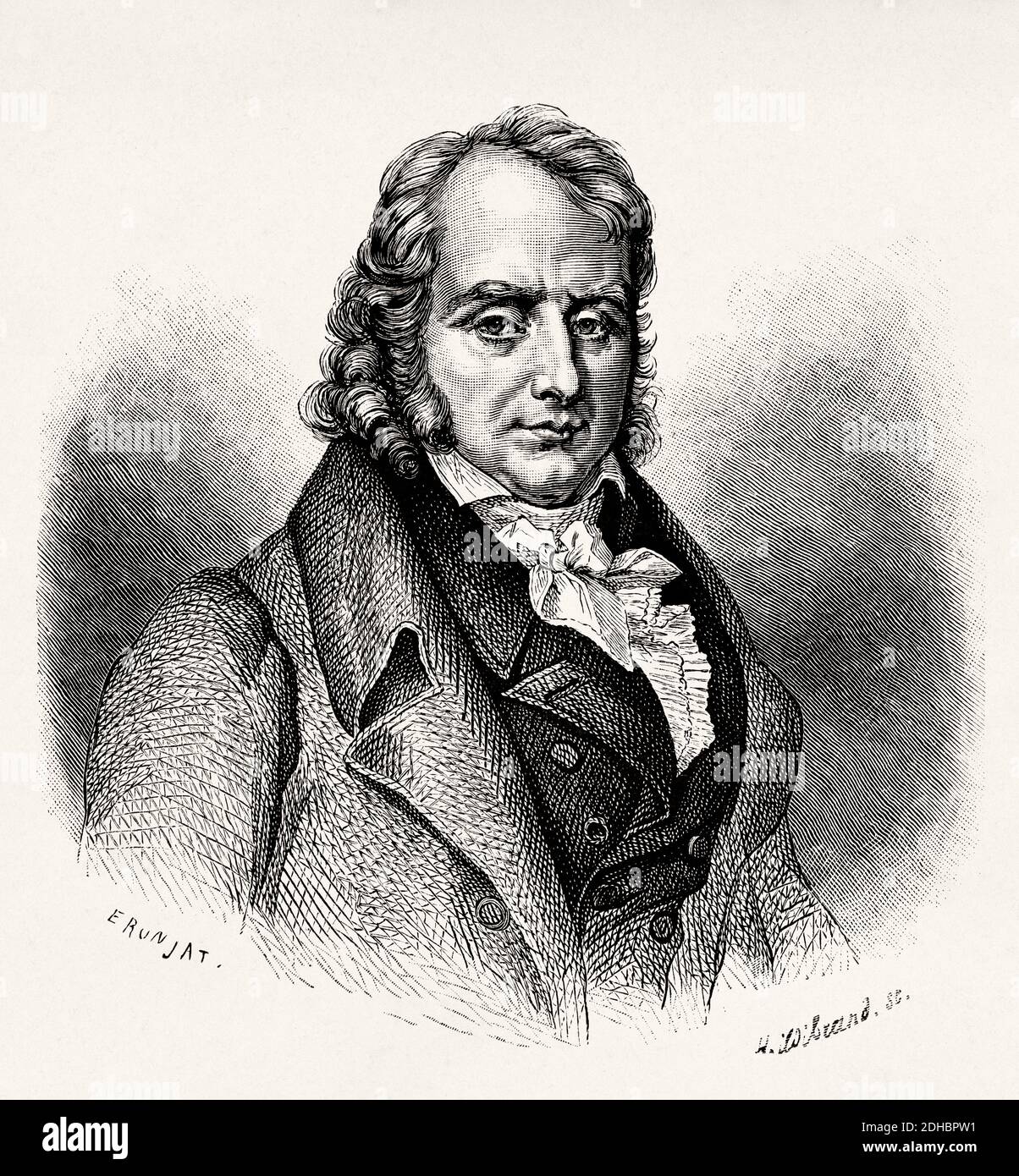 Louis Lazare Hoche (1768-1797) französischer General der revolutionären Armee. Frankreich. Alte XIX Jahrhundert Gravur Illustration. Les Français Illustres von Gustave Demoulin 1897 Stockfoto