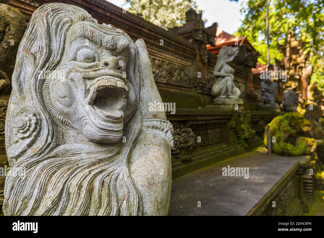 Tempel im Affenwald - Insel Bali Indonesien Stockfoto