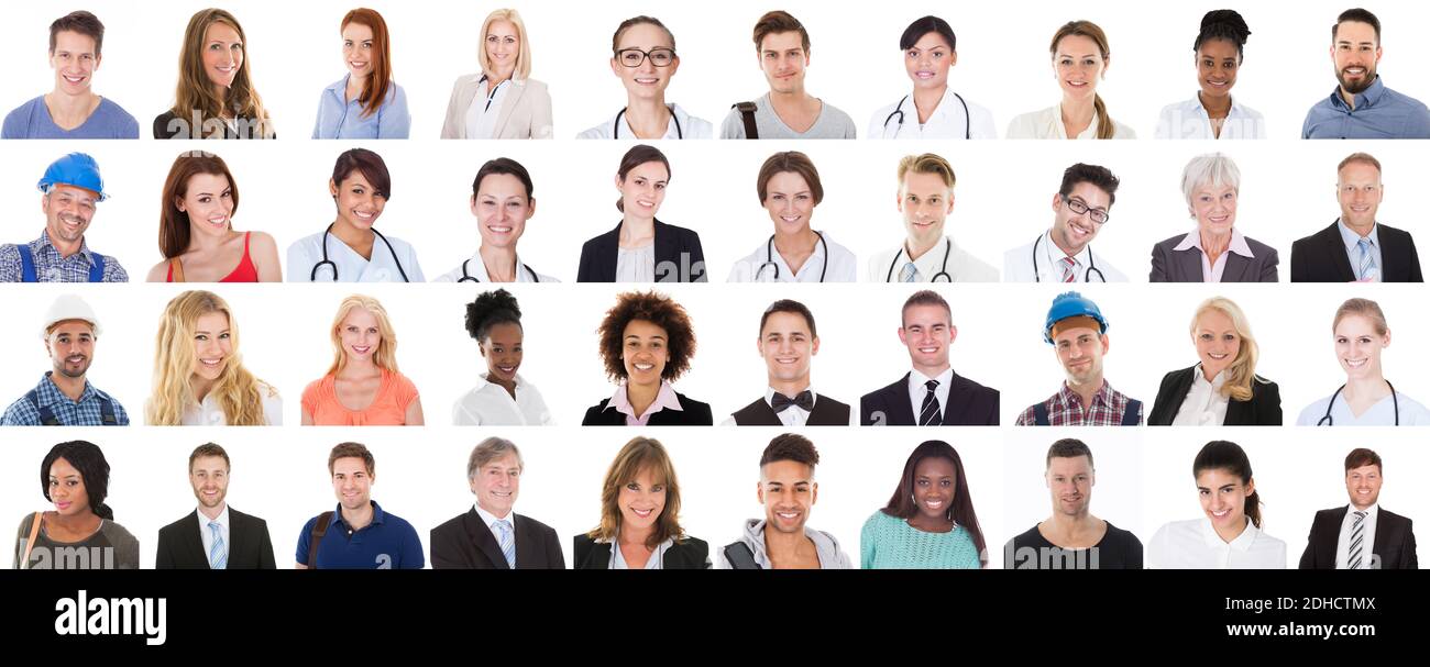 Professionelle Menschen In Uniform Collage Set Isoliert Stockfoto Professionelle Menschen In Uniform Collage Set Isoliert Stockfoto