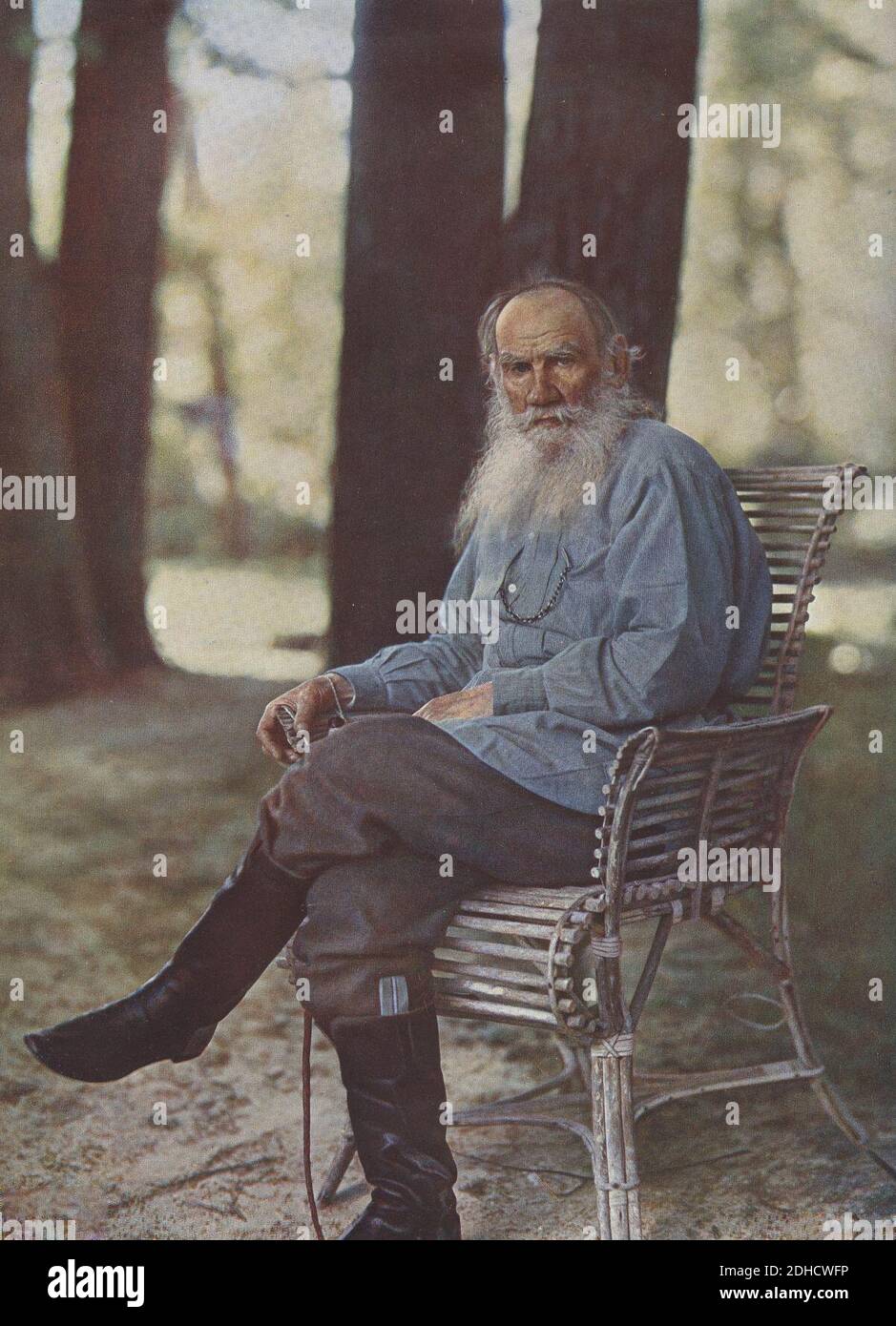 L.N.Tolstoi Prokudin-Gorski. Stockfoto
