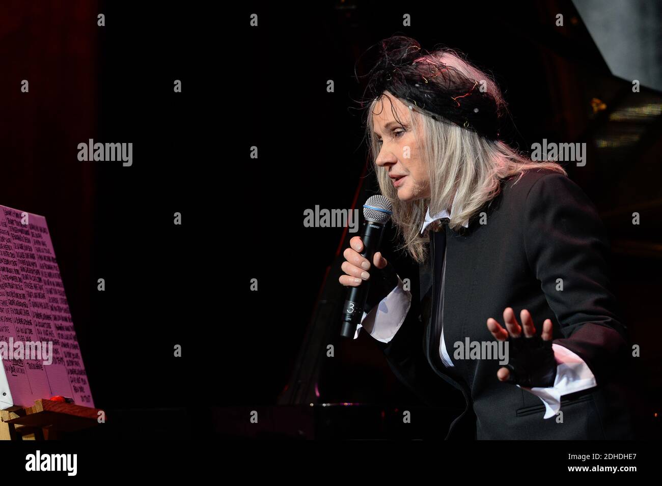 Diane Dufresne bei der Lumiere Award Ceremony im Amphitheatre 3000 während des 9. Lumiere Festivals in Lyon, Frankreich am 20. Oktober 2017. Foto von Julien Reynaud/APS-Medias/ABACAPRESS.COM Stockfoto