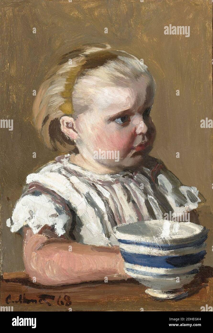 L'Enfant a la tasse, Portrait de Jean Monet. Stockfoto