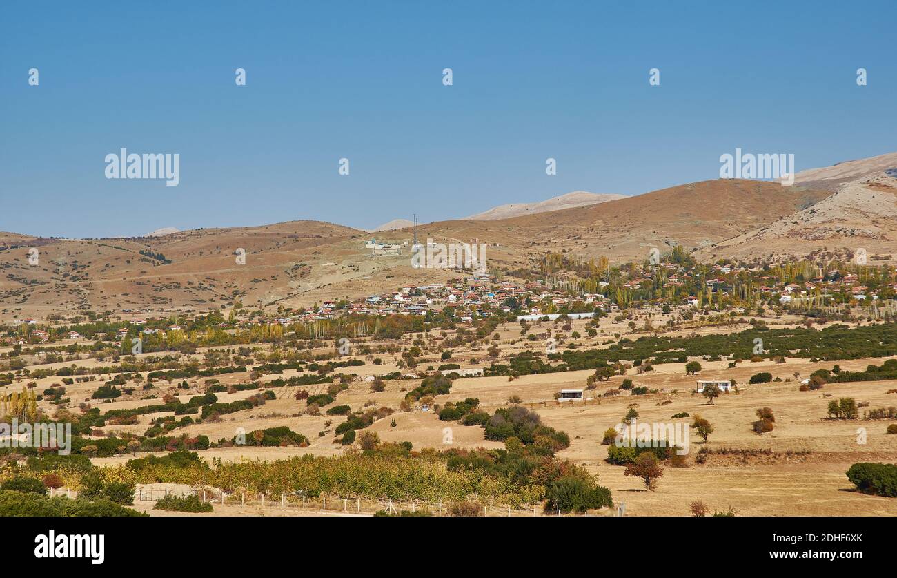Denizli Provinz, ländliche Landschaft Stockfoto