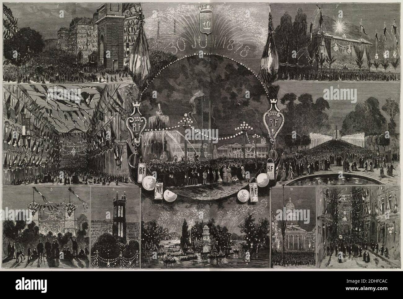 La fête nationale du 30 Juin, Ausstellung Universelle 1878. Stockfoto