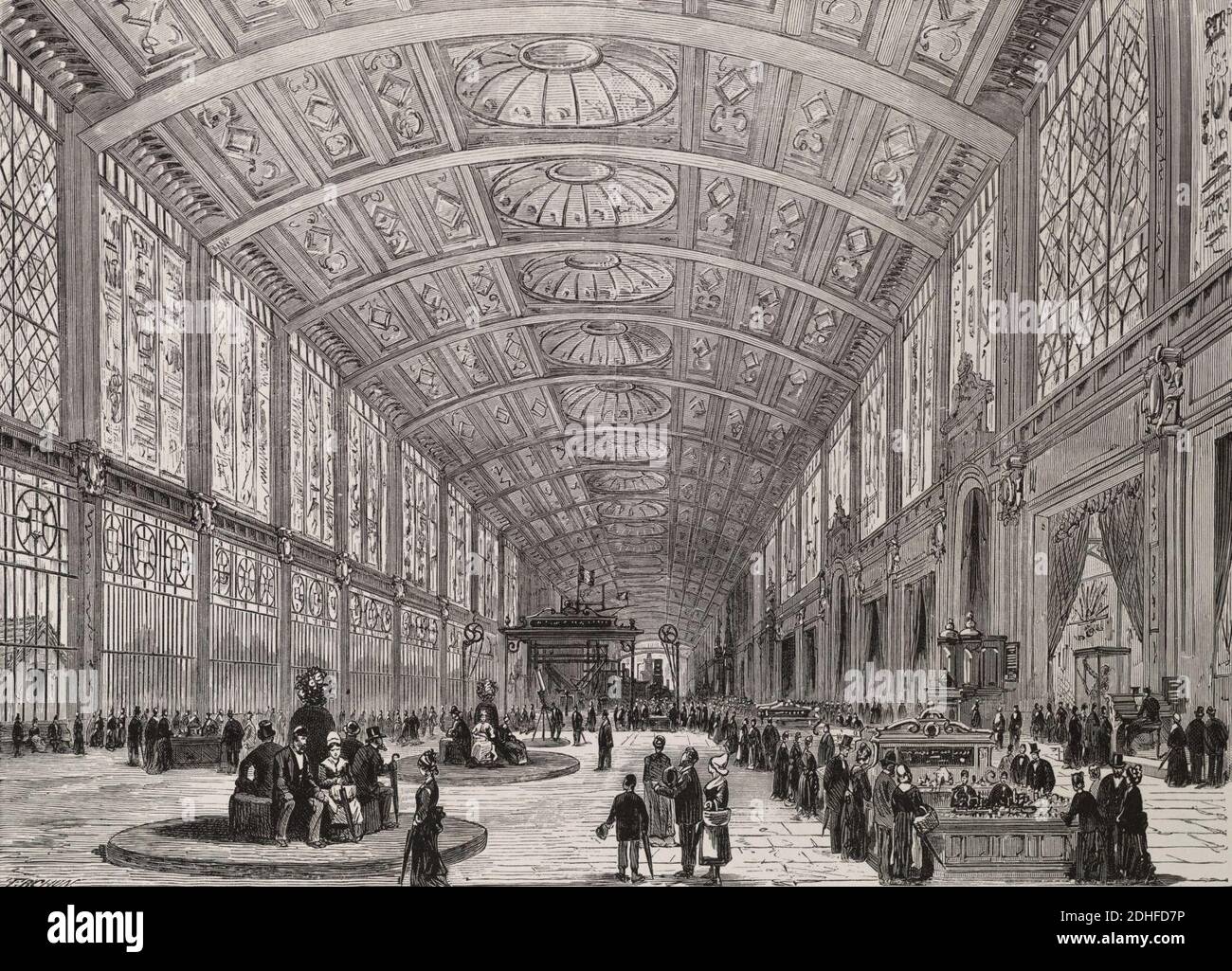 La galerie du travail manuel, dans le palais du Champ-de-Mars. Stockfoto