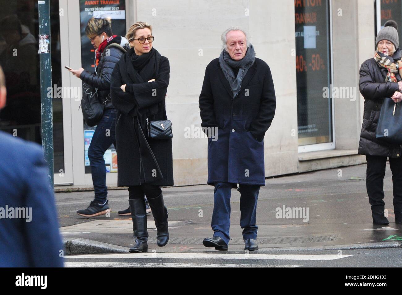 Didier Barbelivien nahm am 18. Dezember 2017 an der Beerdigung von Andree Sarkozy alias Dadue, Mutter des ehemaligen französischen Präsidenten Nicolas Sarkozy, in der Saint-Jean-Baptiste Kirche in Neuilly-Sur-seine, Frankreich, Teil. Foto von ABACAPRESS.COM Stockfoto