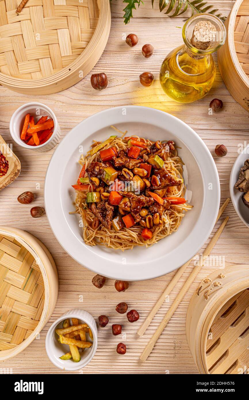 Schweinekotelett, traditionelles chinesisches Hauptgericht Stockfoto