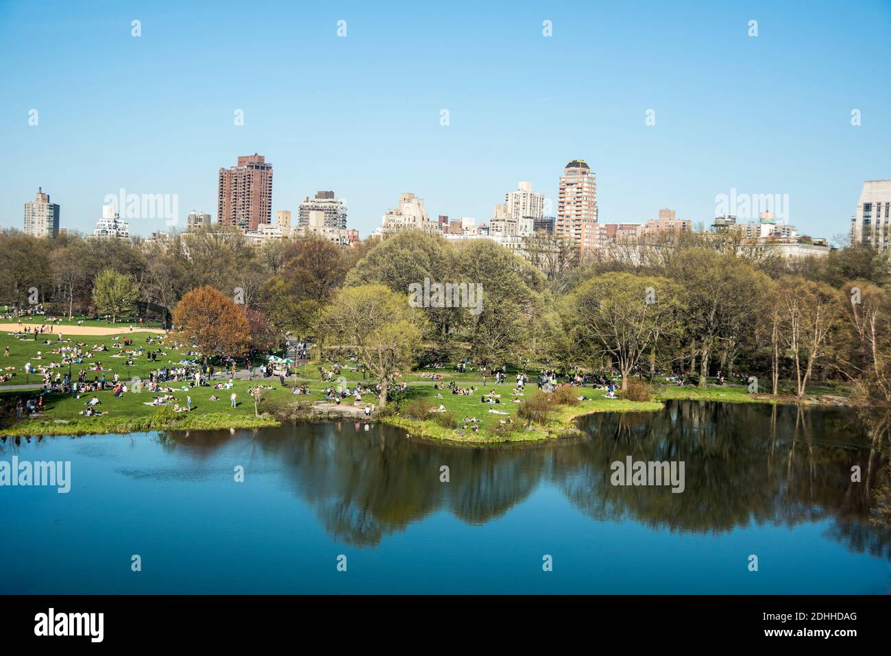 New york Wolkenkratzer vom Central Park Stockfoto