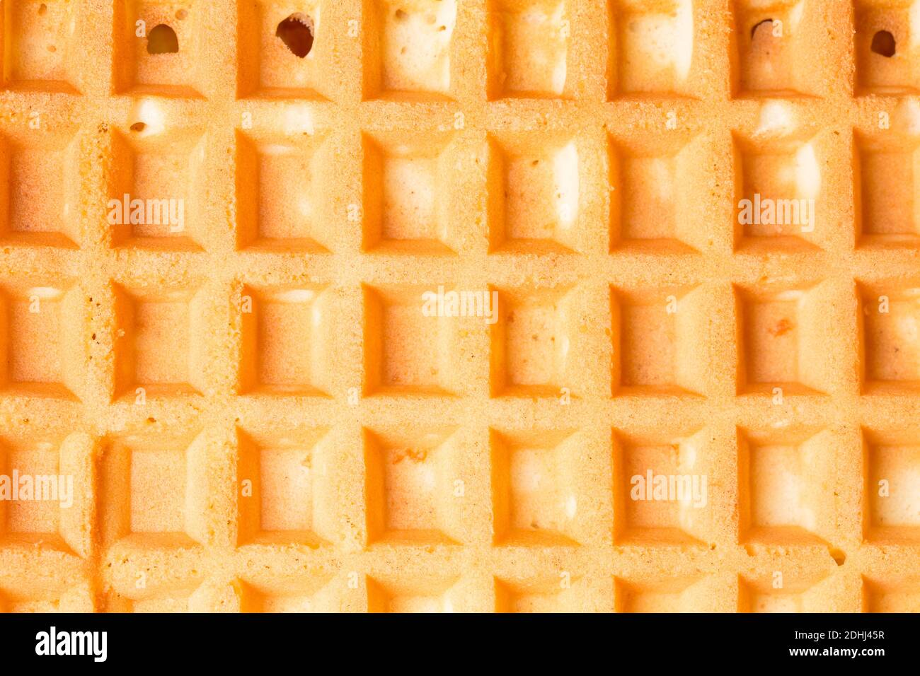 Ausschnitt aus belgischer Waffel Stockfoto