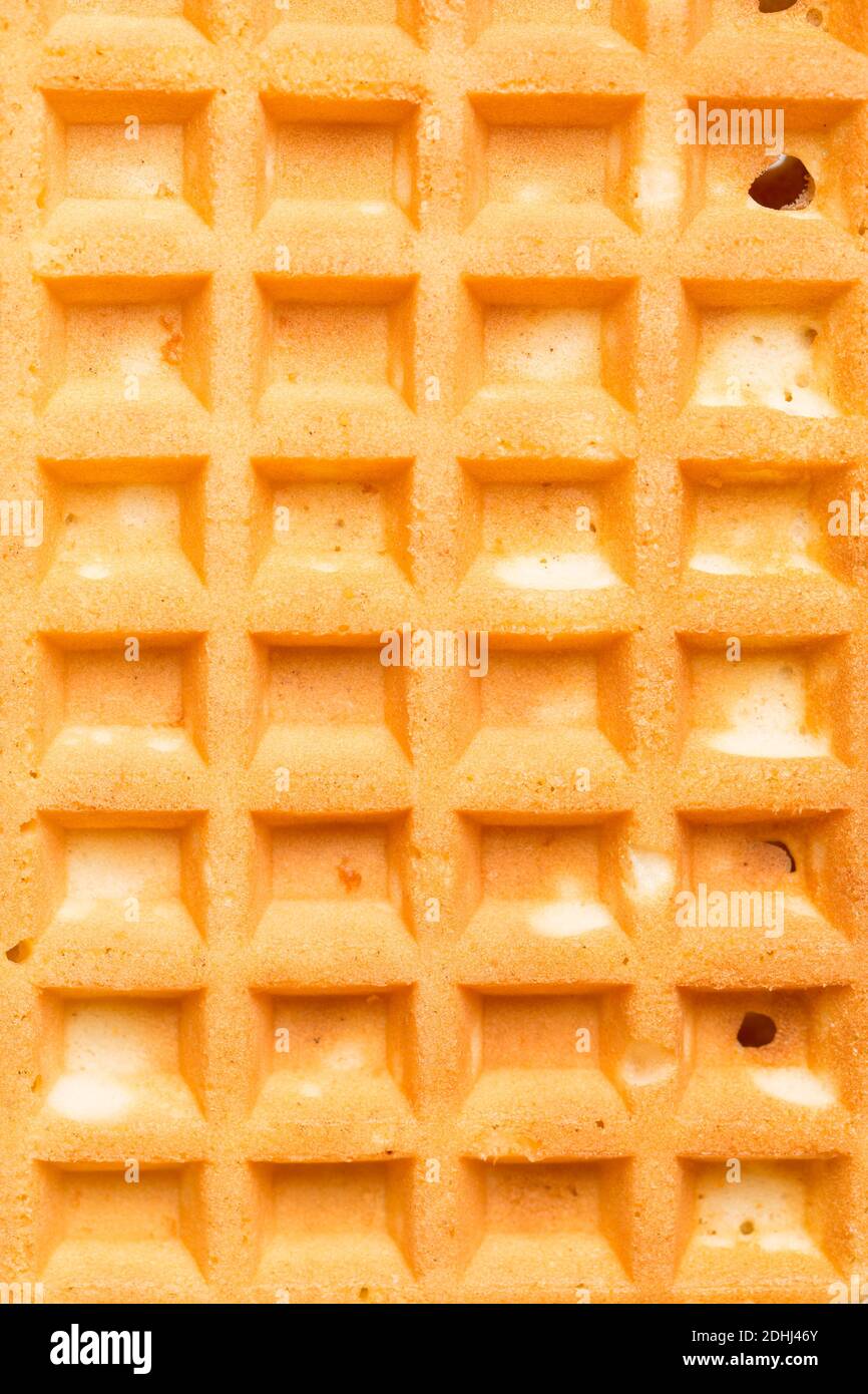Hintergrund / Oberfläche von einer belgischen Waffel Stockfoto