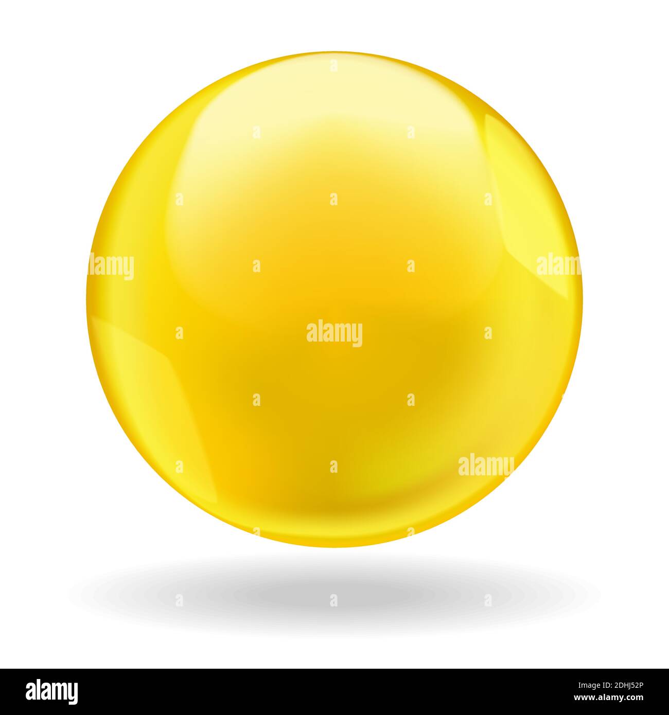 Golden Öl transluzente Blase oder runden Tropfen mit Transparenz Stock Vektor