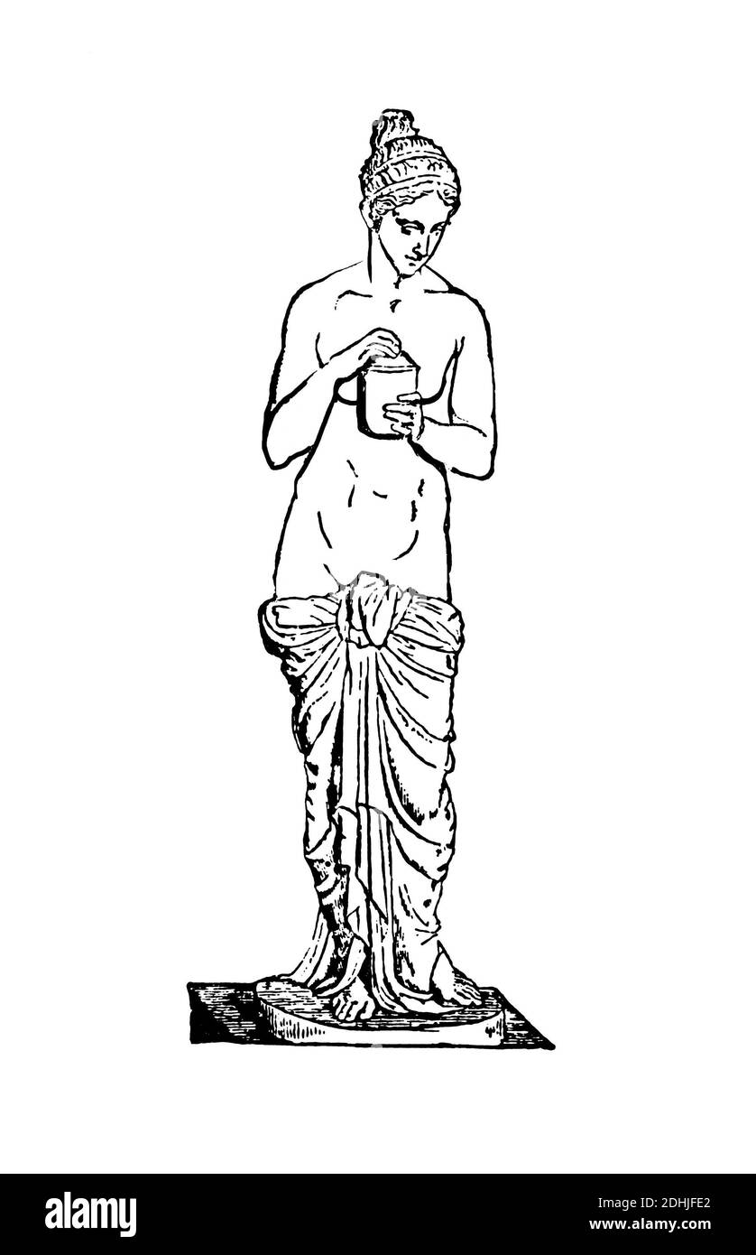 Originale Kunstwerke von Pandora, die erste menschliche Frau, die durch die Götter in der griechischen Mythologie erstellt. In eine bildliche Geschichte der Großen der Welt natio veröffentlicht. Stockfoto