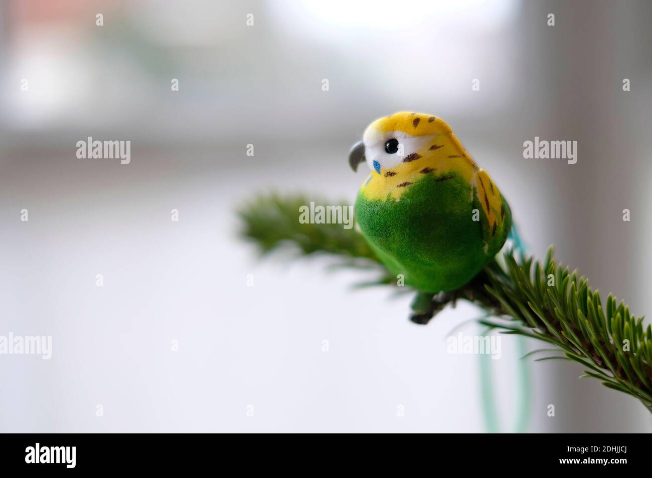 Wellensittiche weihnachtsbaumschmuck Stockfoto