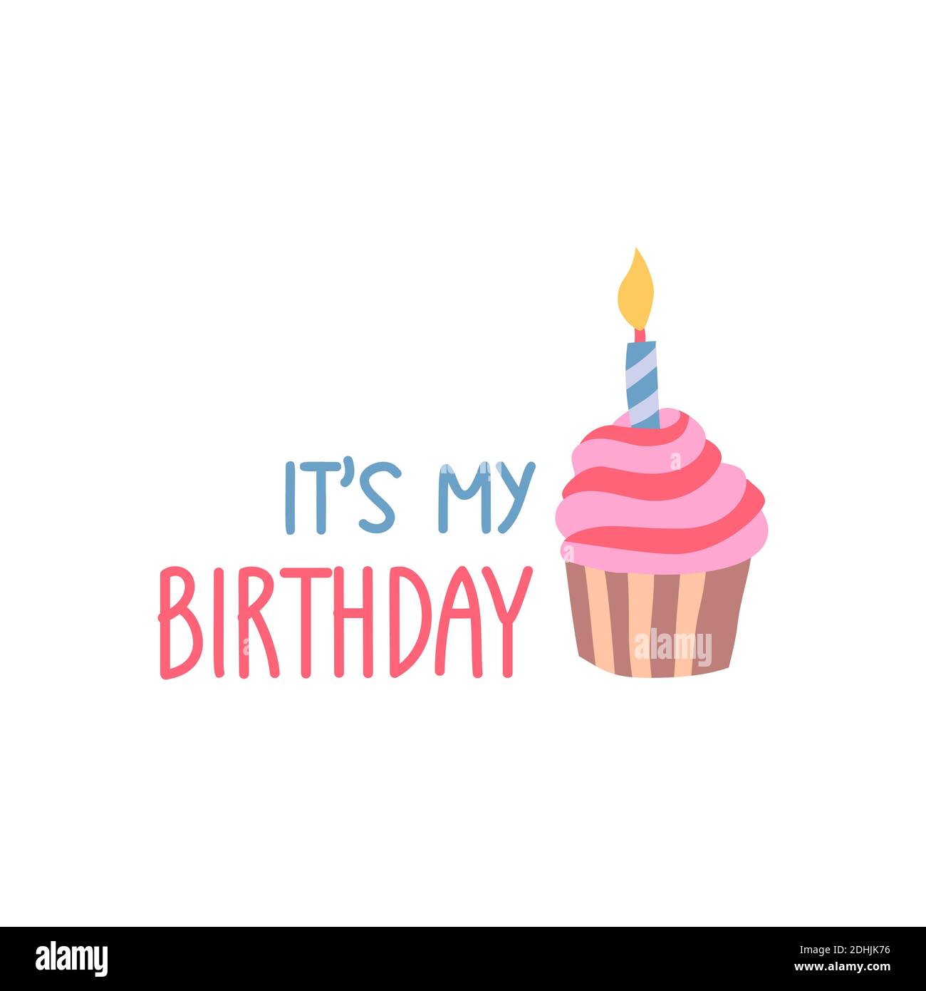 Es ist mein Geburtstag! Feiern Sie Ihren Geburtstag mit Stil für Poster, Karten und mehr. Vektor Stock Vektor