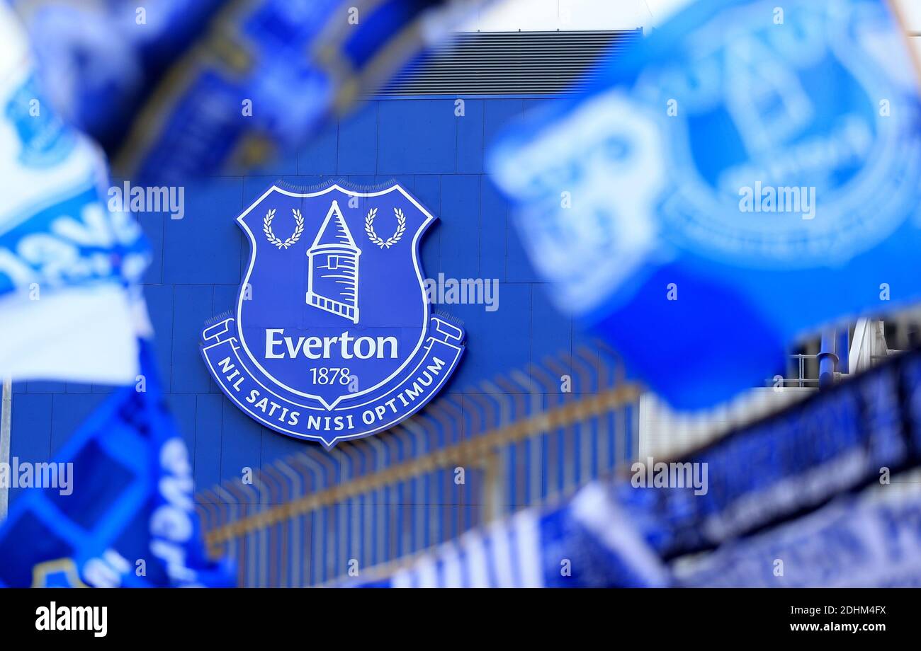 Aktenfoto vom 31-03-2018 vom Everton Wappen. Stockfoto