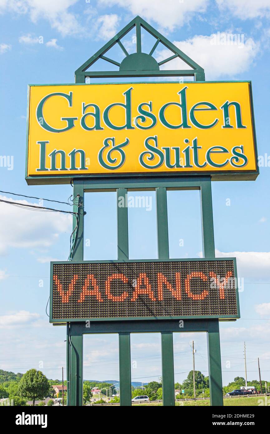 Alabama Gadsden Inn & Suites Hotel unterzeichnen freie Stelle, Stockfoto