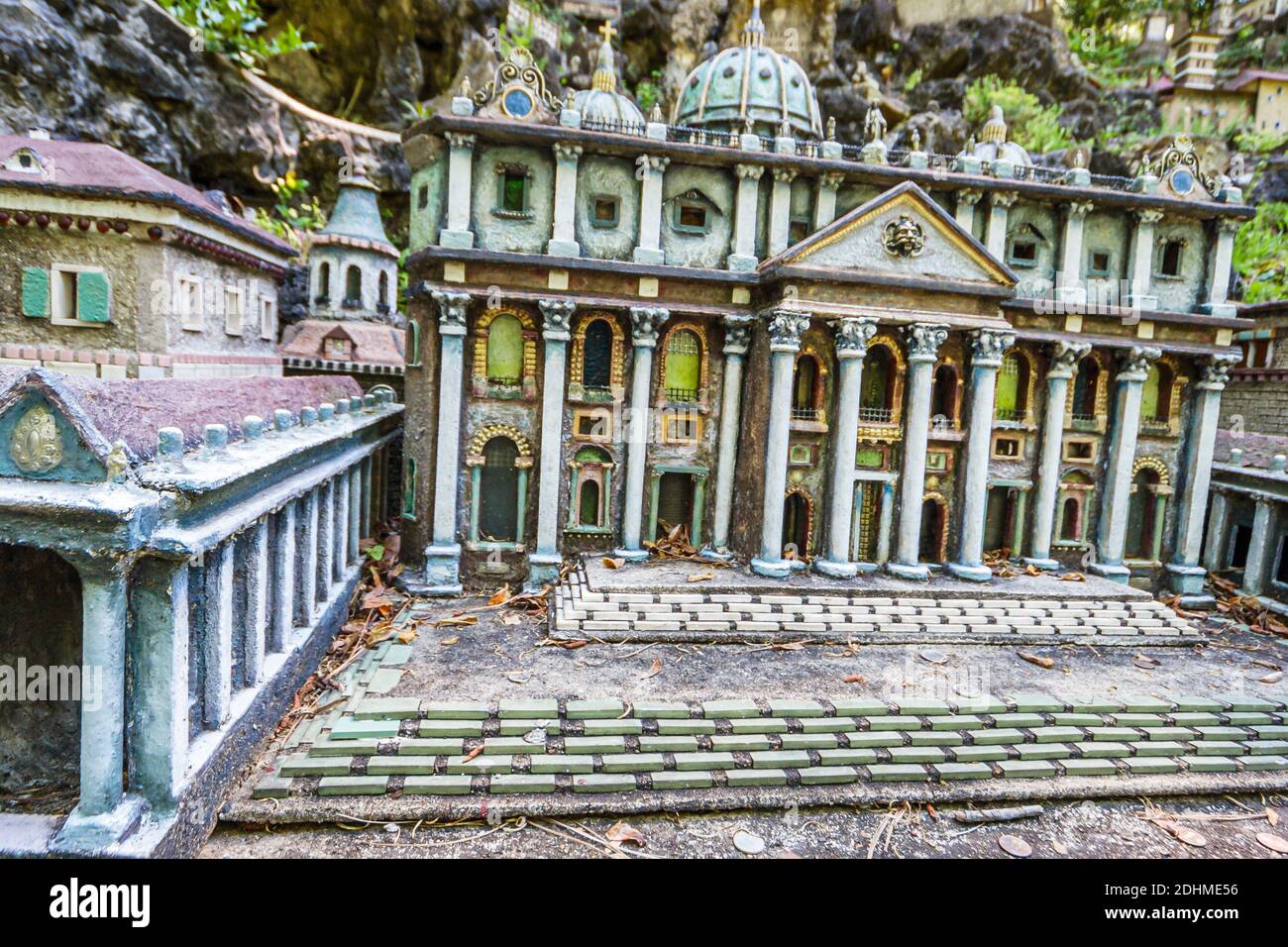 Alabama Cullman St. Saint Bernard Abbey Ave Marie Grotto,Kloster Katholische Benediktinermönche Miniatur Petersdom, Stockfoto