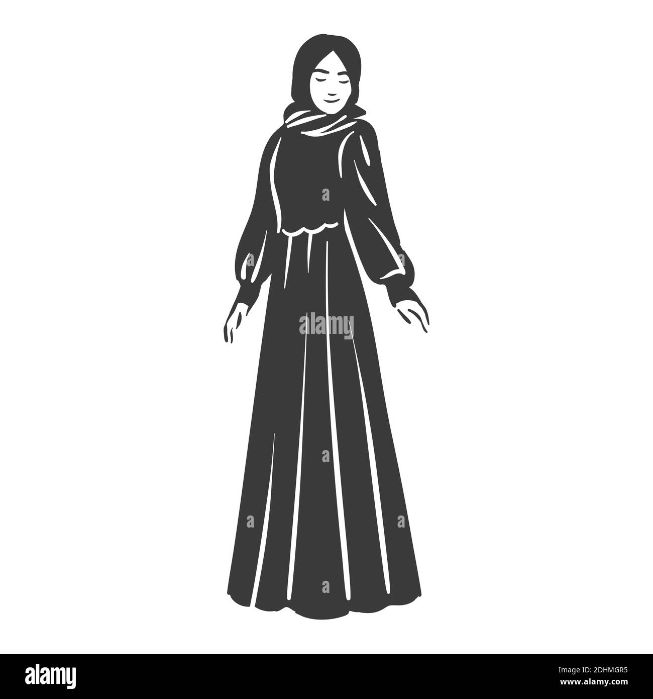 Muslimische arabische islam Frau in Hijab Mode Stock Vektor