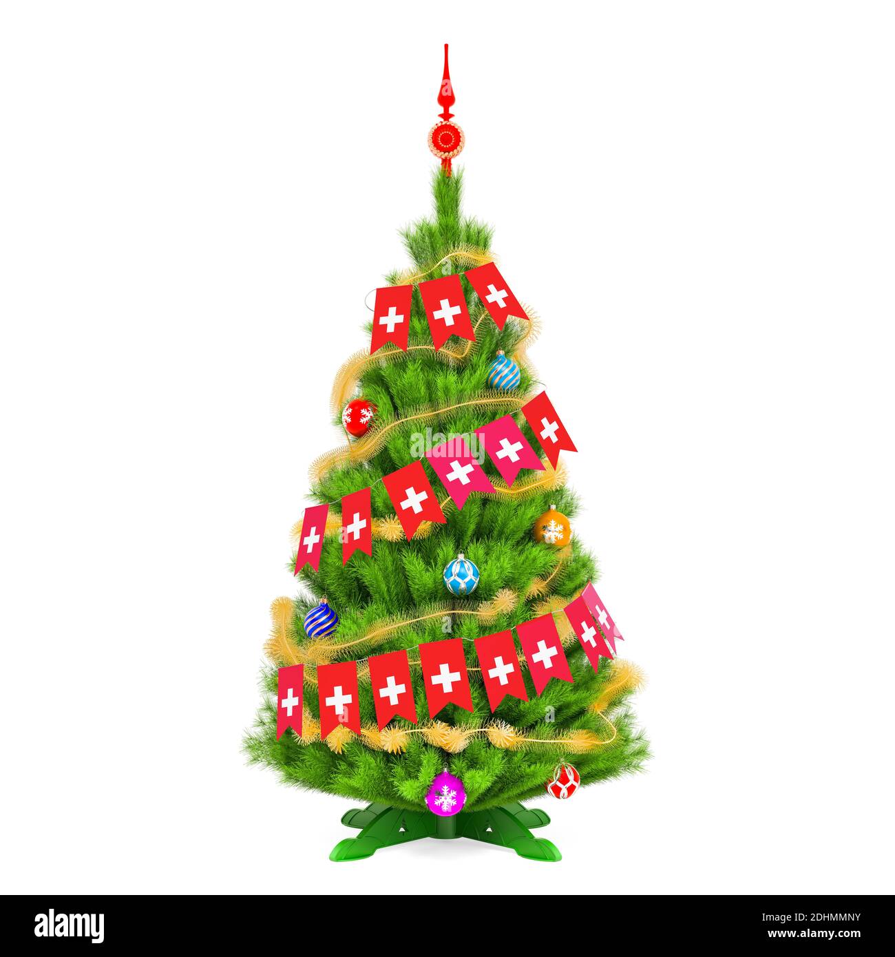 Traditional Christmas Tree Switzerland Ausgeschnittene Stockfotos und  -bilder - Alamy