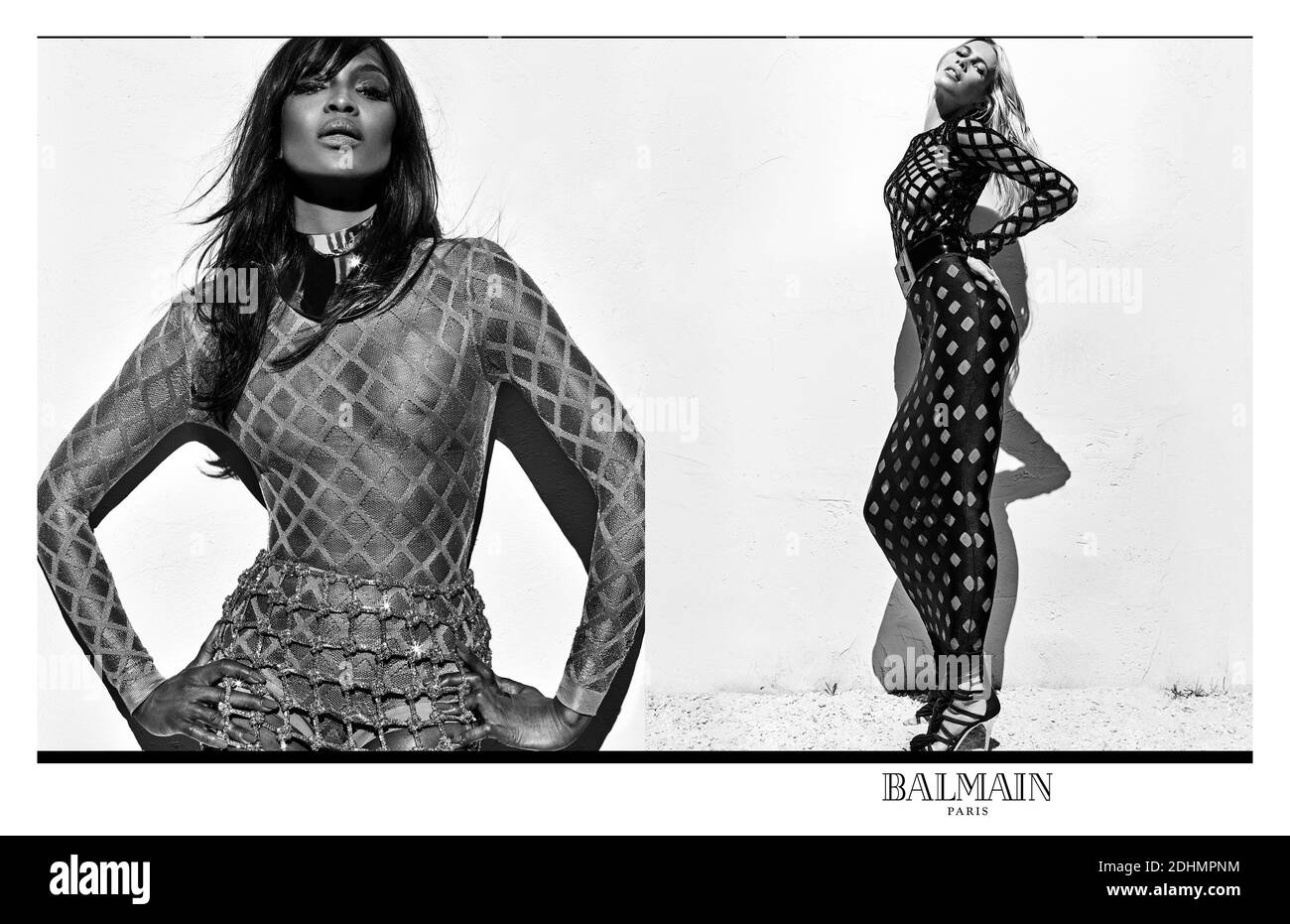 Cindy Crawford, Claudia Schiffer und Naomi Campbell posieren für Balmain Spring Summer 2016 Ad Campaign. Creative Director: Pascal Dangin bei Kindern kreativ, Haare: Shay Ashual, Make-up: Yadim, Set-Design: David White. Foto von Steven Klein/ Balmain/ABACAPRESS.COM Stockfoto