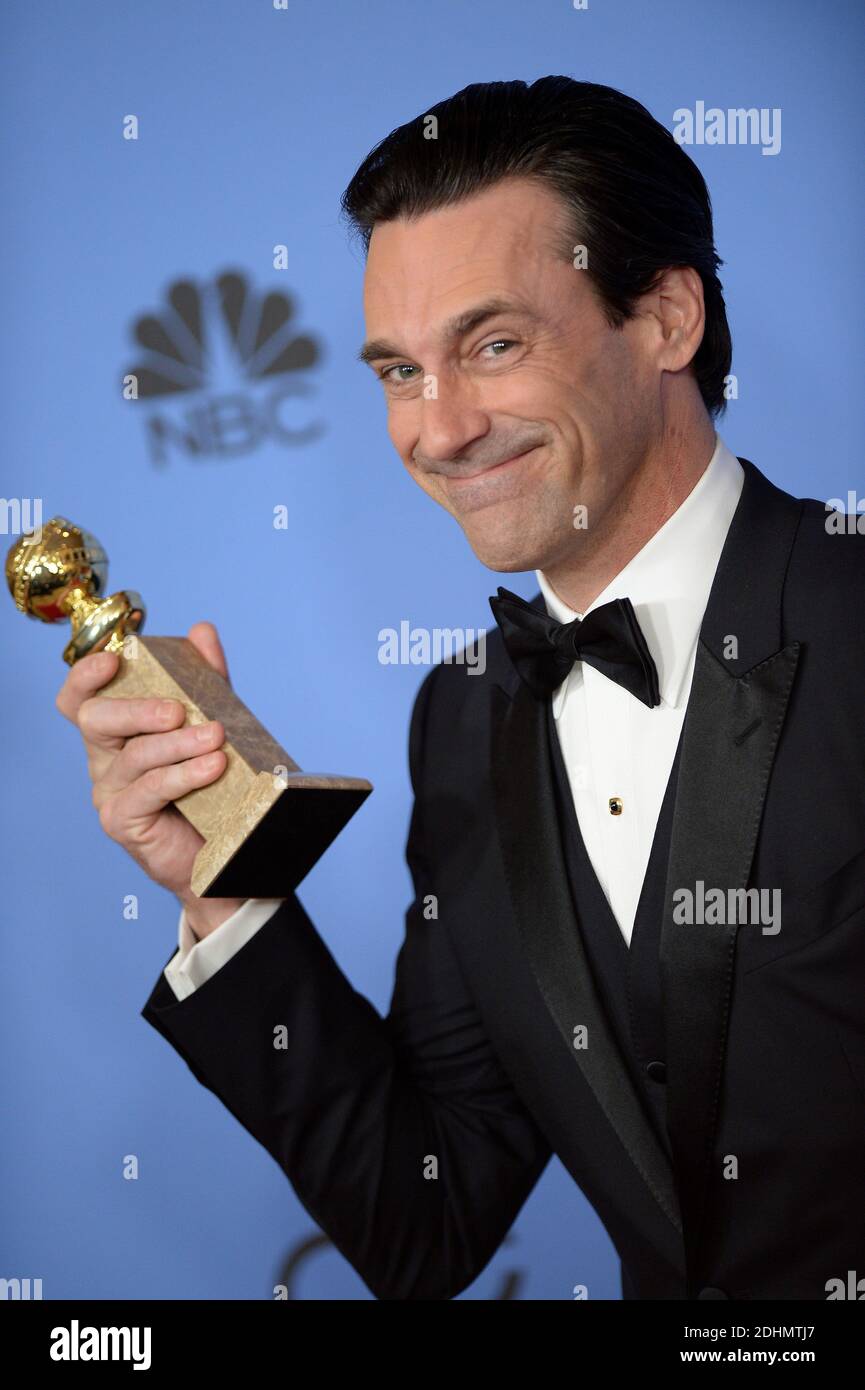 Jon Hamm nimmt am Presseraum der 73. Jährlichen Golden Globe Awards Teil, die am 10. Januar 2016 im Beverly Hilton Hotel in Beverly Hills, Kalifornien, stattfinden. Foto von Lionel Hahn/AbacaUsa.com Stockfoto