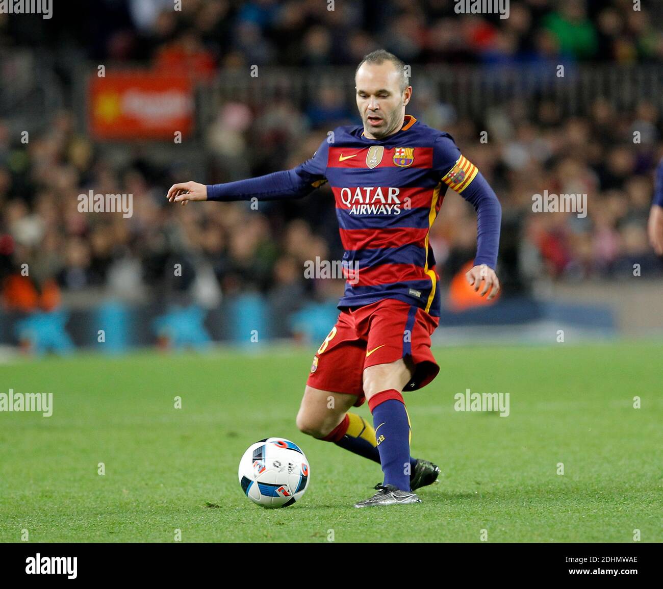 Andres Iniesta während des spanischen King Cup, FC Barcelona gegen RCD Espanyol, im Nou Camp, in Barcelona, Spanien am 06. januar 2016. Foto von Giuliano Bevilacqua/ABACAPRESS.COM Stockfoto