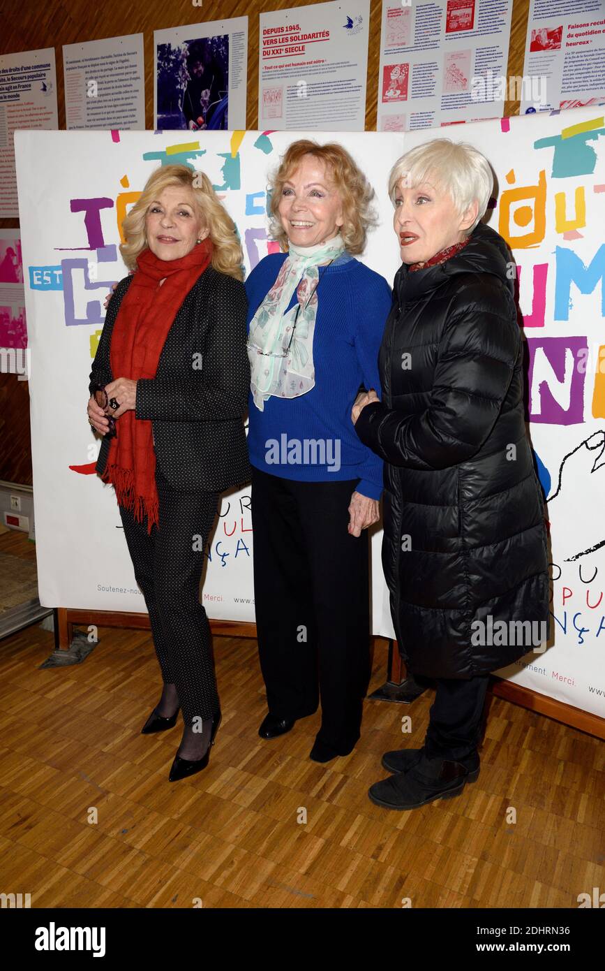 Nicoletta (g), Isabelle Aubret (c) et Nicole Croisille lors de la soiree de cloture de la campagne Don' Actions 2016 du Secours Populaire francais, au Belagerung de l'Association, le 18 mars 2016 a Paris, Frankreich. Foto Edouard Bernaux/Abacapress.com Stockfoto