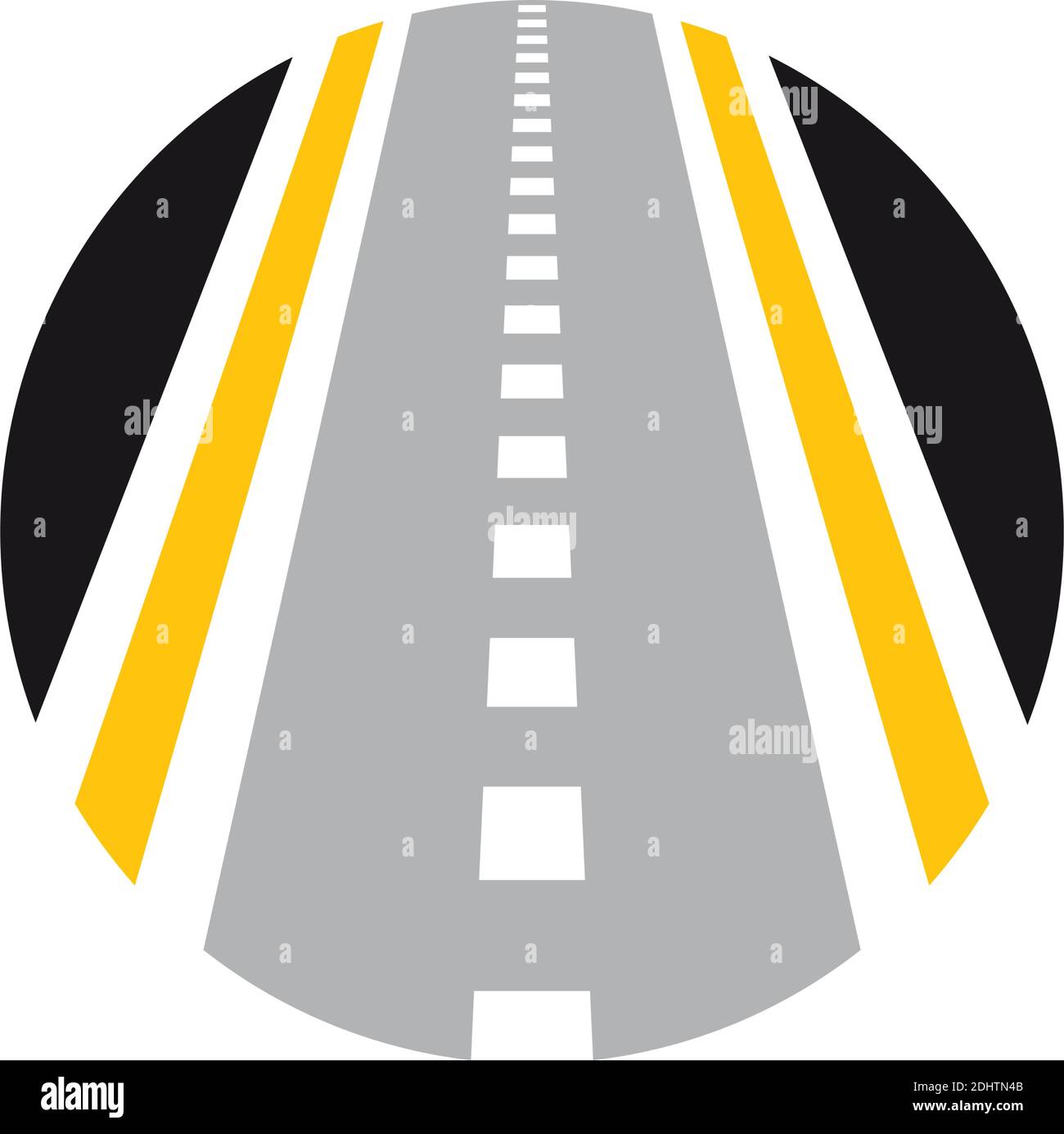 Vector Highway Logo-Kombination. Symbol für kurvige Straße und Fahrbahn. Stock Vektor
