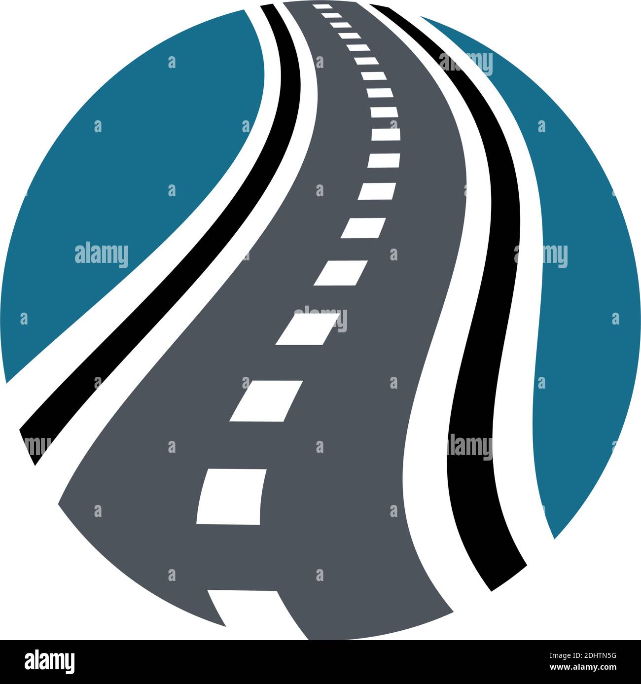 Vector Speedway Logo-Kombination. Autobahn und gebogene Straße Symbol. Stock Vektor
