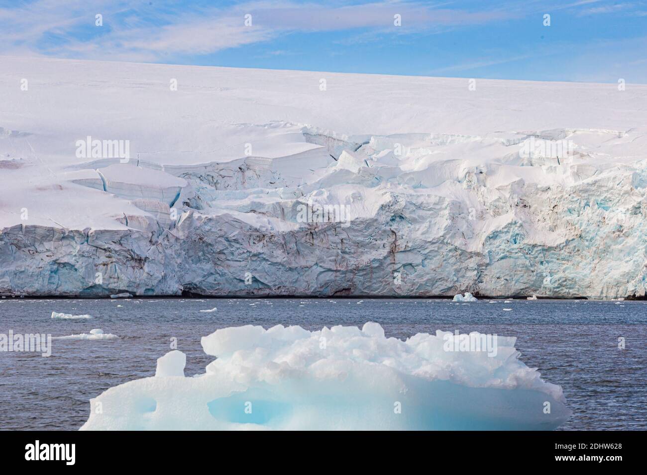 Eisberge. Antarktis Eislandschaft, Klimawandel. Extreme Expedition. Stockfoto