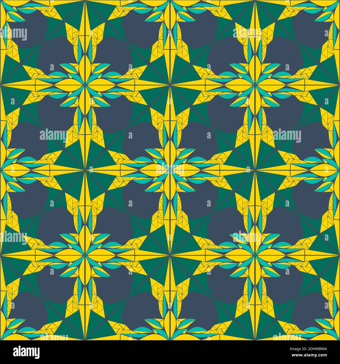 Fliesen Nahtloses Muster. Farbenfrohes Mosaik. Abstrakter Hintergrund. Vektorgrafik Stock Vektor