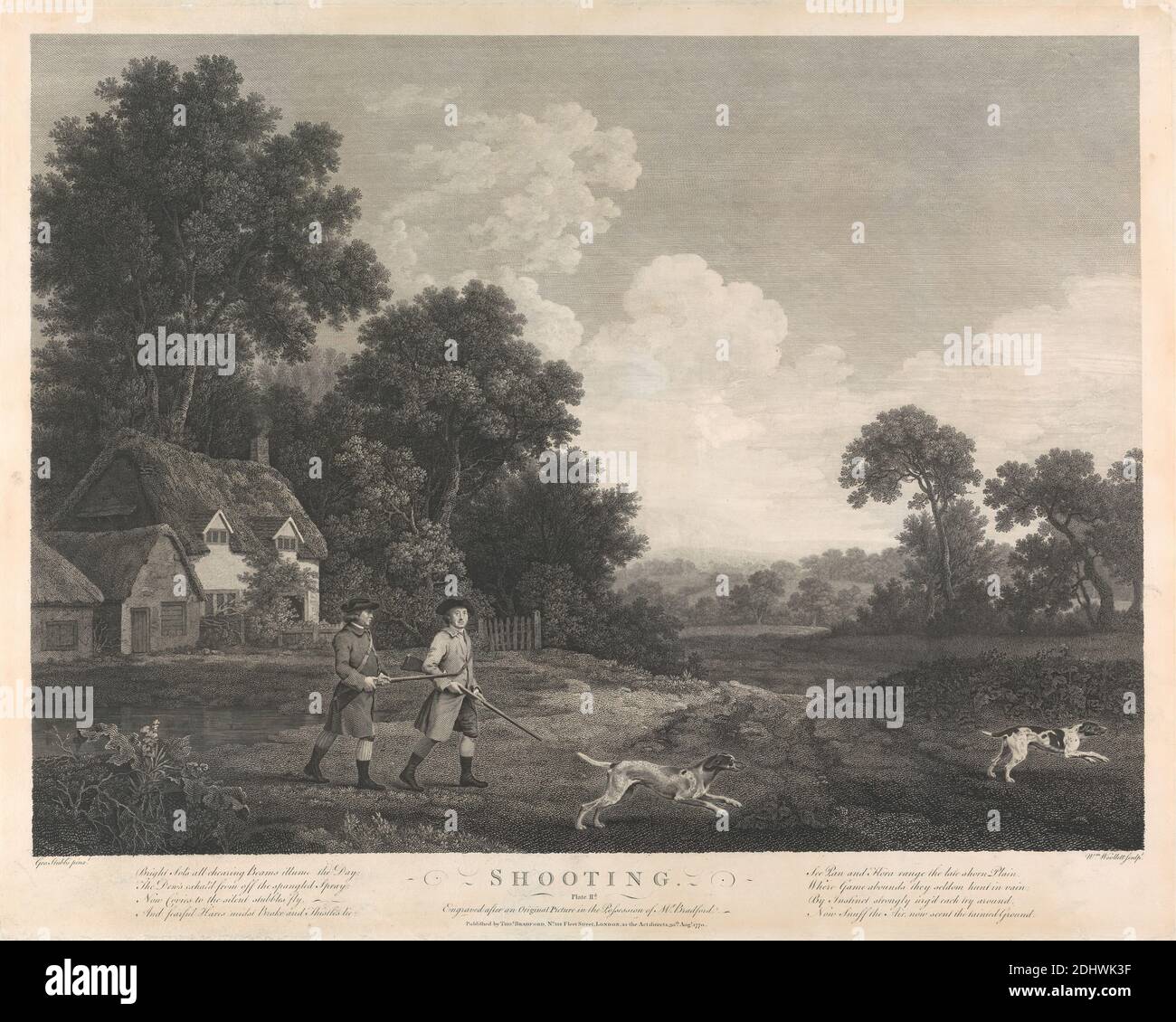 Dreharbeiten, Platte II, William Woollett, 1735–1785, britisch, nach George Stubbs, 1724–1806, britisch, 1770, Gravur mit Radierung, fünfter Zustand, Bild: 15 1/2 x 20 13/16in. (39.4 x 52,9 cm) und Platte: 17 1/2 x 21 (44.5 x 55,6 cm Stockfoto