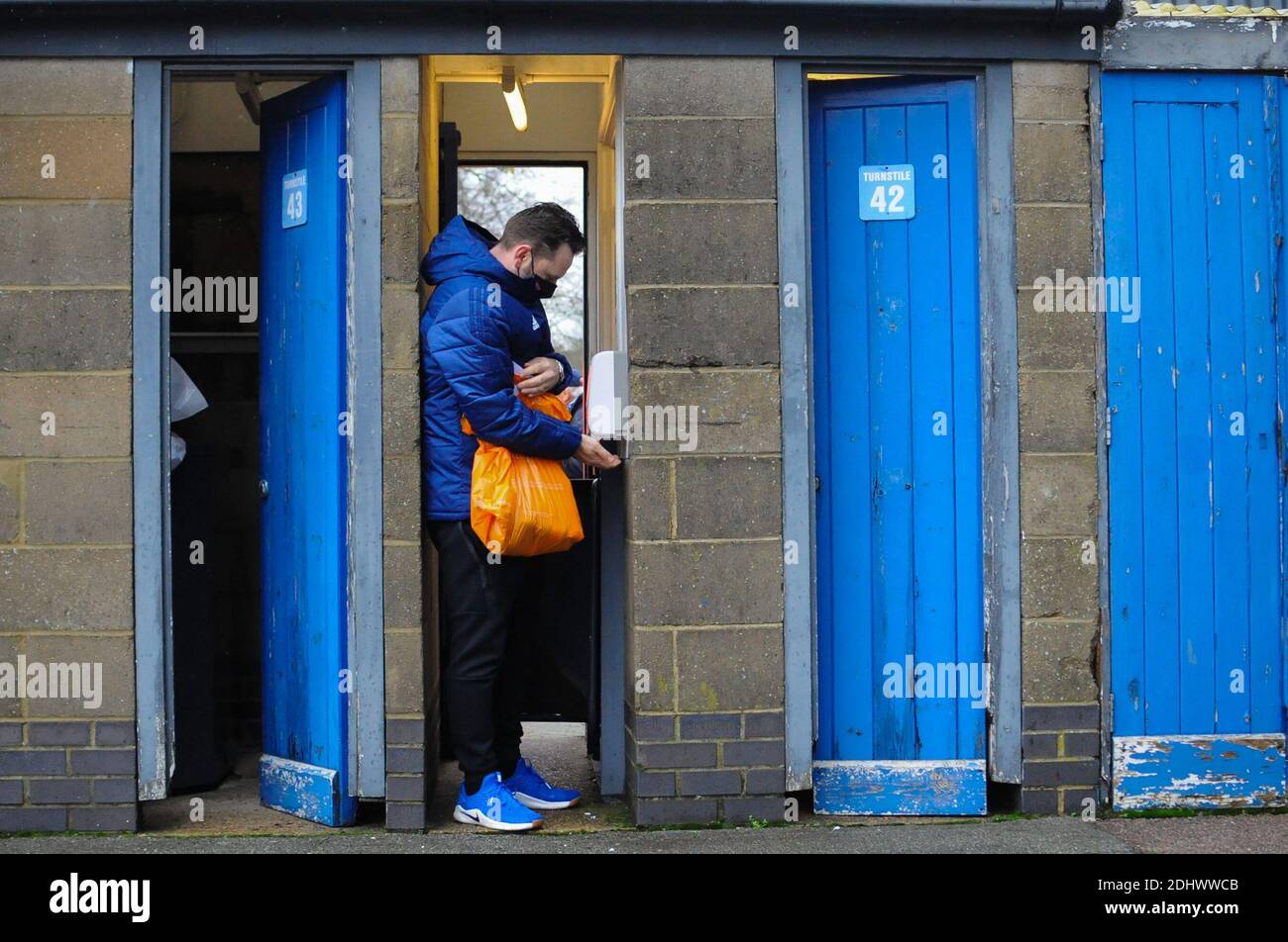 Ipswich, Großbritannien, 12. Dezember. 2020. Die Fans kehren zum ersten Mal in die Portman Road zurück, bevor sie am Samstag, 12. Dezember 2020, das Spiel der Sky Bet League 1 zwischen Ipswich Town und Portsmouth in der Portman Road, Ipswich, gewinnen. (Kredit: Ben Pooley - MI News) Kredit: MI Nachrichten & Sport /Alamy Live Nachrichten Stockfoto