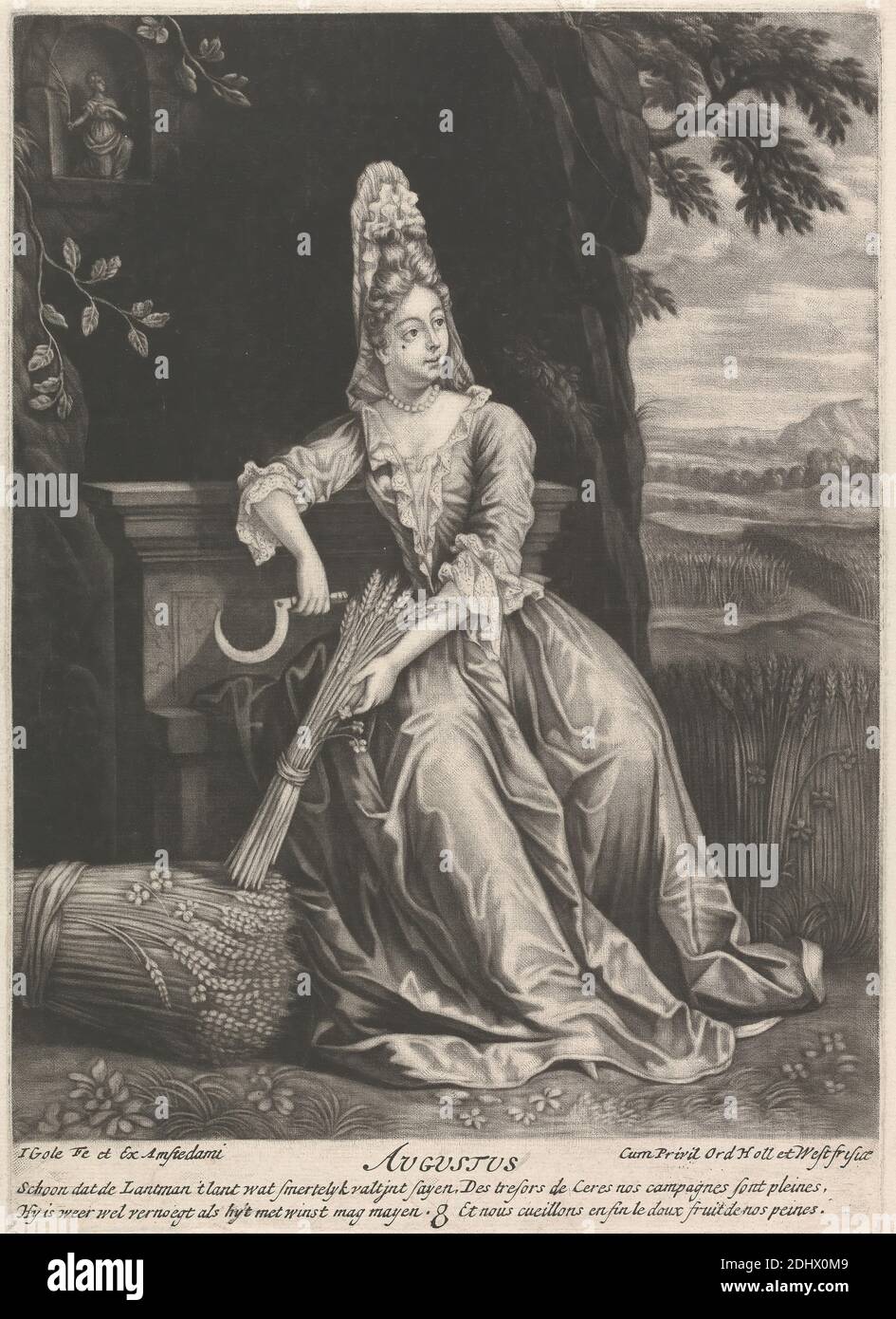 Augustus Druck Von Jacob Gole 1660 1737 Niederlandisch Nach Pieter Schenck 1660 1719 Niederlandisch Undatiert Mezzotint Auf Medium Leicht Strukturiert Cremefarbenes Papier Blatt 10 1 16 X 7 9 16 Zoll 25 6 X 19 2 Cm Platte
