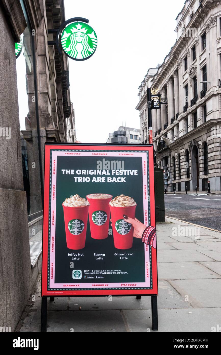 Startbucks Festive Trio Getränk Stockfoto