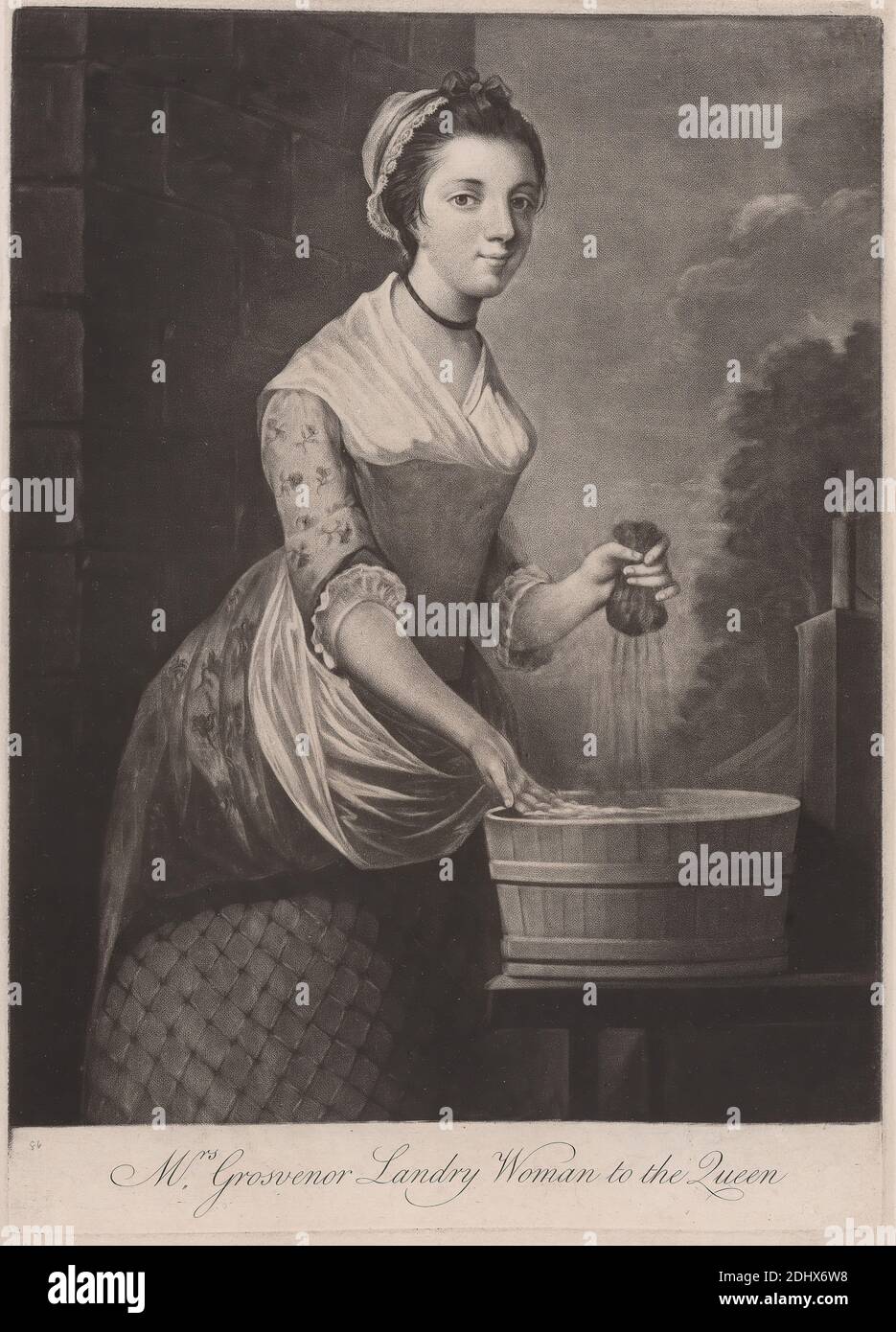 Frau Grosvenor Frau zur Königin, unbekannte Künstlerin, achtzehnten Jahrhundert, undatiert, Mezzotint Stockfoto