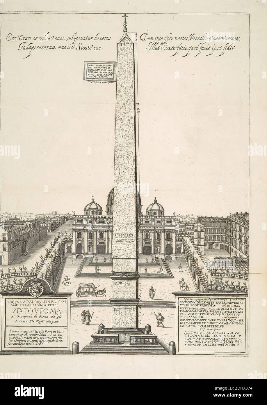 Speculum Romanae Magnificentiae, Antonio Lafreri, 1512–1577, französisch, 1546-1590, Strichgravur auf mittelschwerem, leicht strukturiertem, cremefarbenen Papier Stockfoto