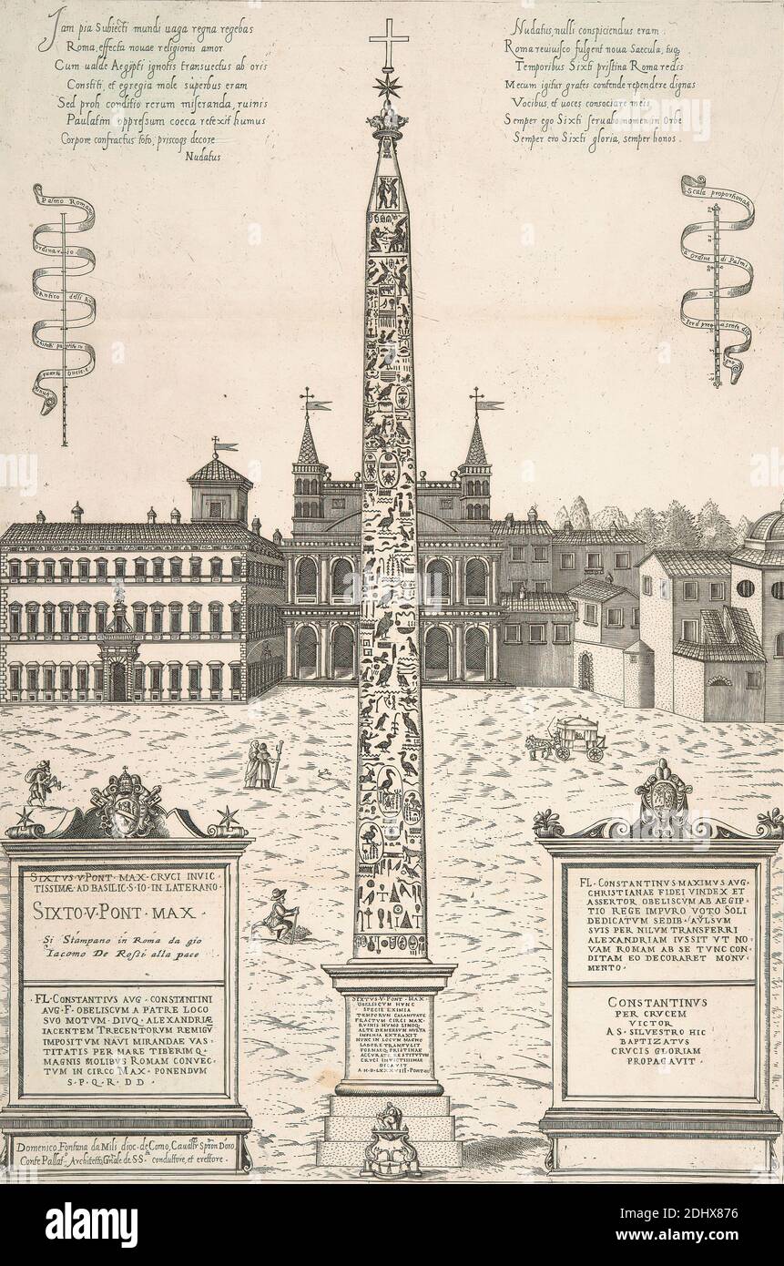 Speculum Romanae Magnificentiae, Antonio Lafreri, 1512–1577, französisch, 1546-1590, Strichgravur auf mittelschwerem, leicht strukturiertem, cremefarbenen Papier Stockfoto
