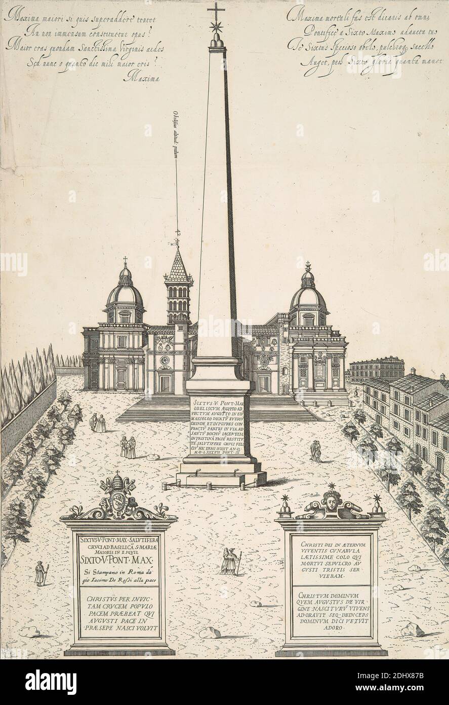 Speculum Romanae Magnificentiae, Antonio Lafreri, 1512–1577, französisch, 1546-1590, Strichgravur auf mittelschwerem, leicht strukturiertem, cremefarbenen Papier Stockfoto