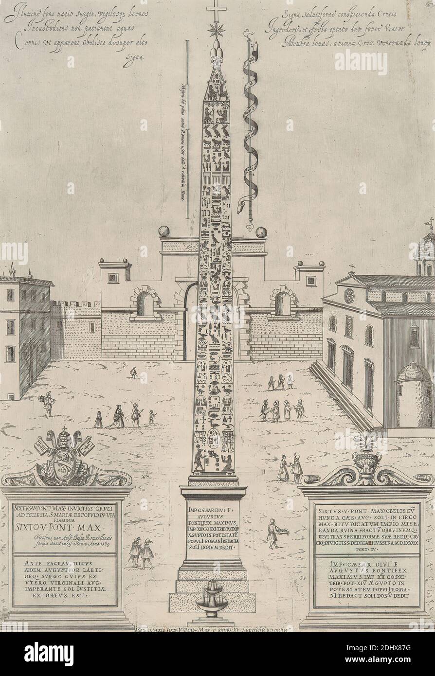 Speculum Romanae Magnificentiae, Antonio Lafreri, 1512–1577, französisch, 1546-1590, Strichgravur auf mittelschwerem, leicht strukturiertem, cremefarbenen Papier Stockfoto