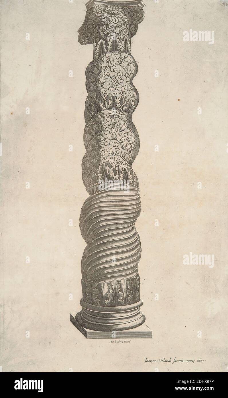 Speculum Romanae Magnificentiae, Antonio Lafreri, 1512–1577, französisch, 1546-1590, Strichgravur auf mittelschwerem, leicht strukturiertem, cremefarbenen Papier Stockfoto