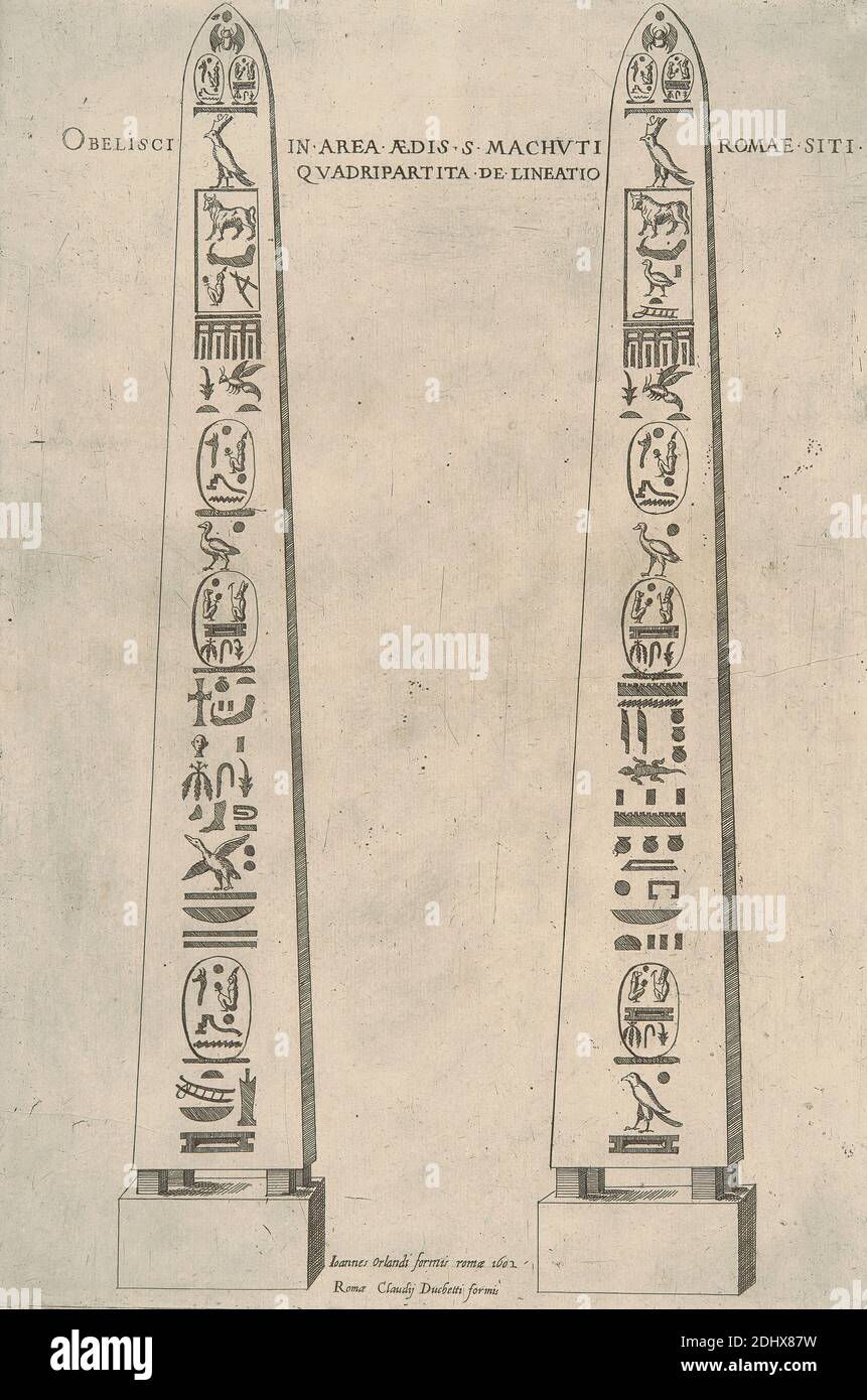 Speculum Romanae Magnificentiae, Antonio Lafreri, 1512–1577, französisch, 1546-1590, Strichgravur auf mittelschwerem, leicht strukturiertem, cremefarbenen Papier Stockfoto