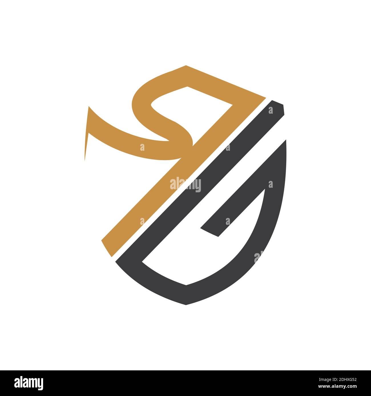 Initial gr Brief Logo mit kreativen modernen Business Typografie Vektor-Vorlage. Kreative abstrakte Brief rg Logo-Design. Stock Vektor