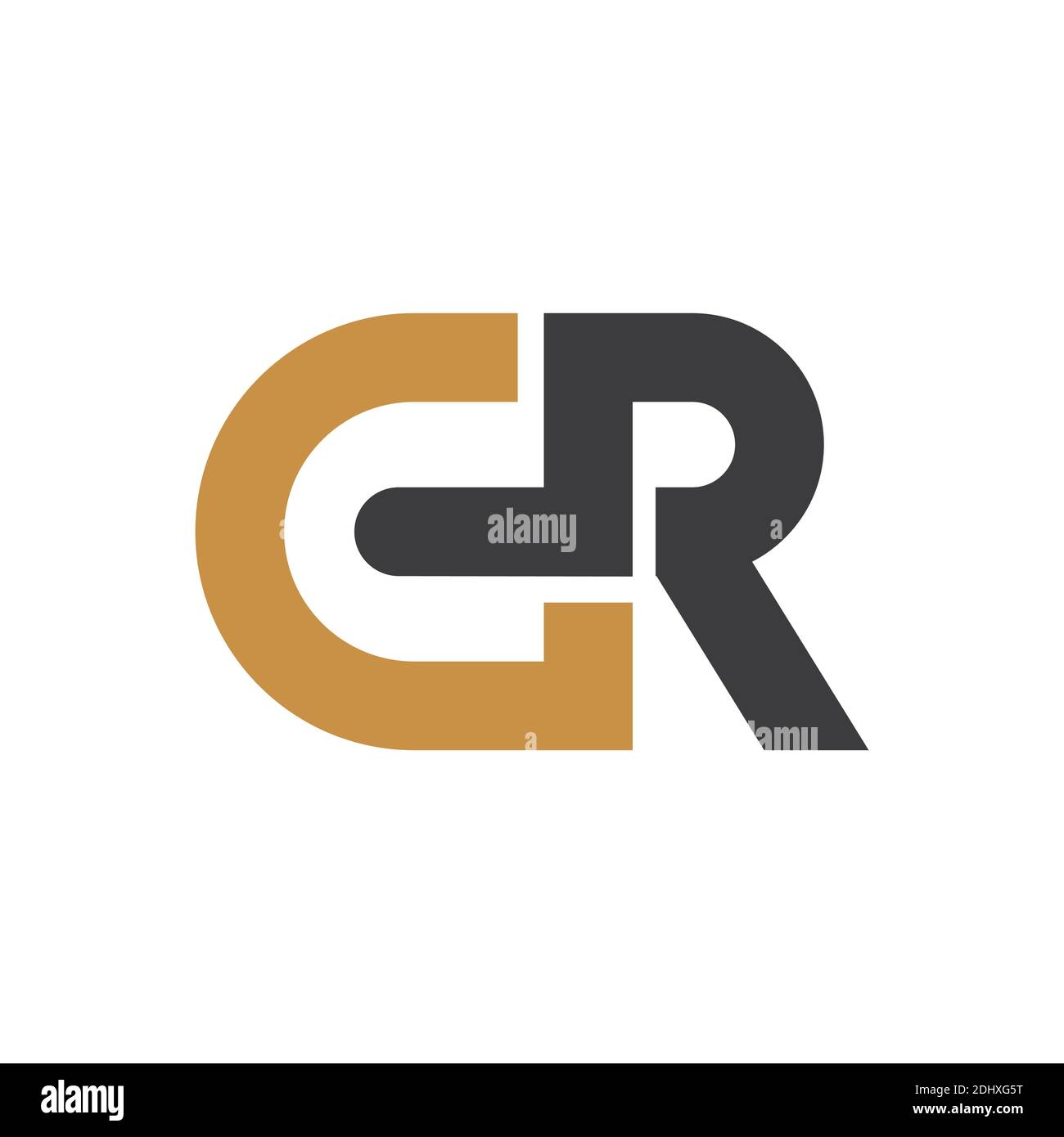 Initial gr Brief Logo mit kreativen modernen Business Typografie Vektor-Vorlage. Kreative abstrakte Brief rg Logo-Design. Stock Vektor